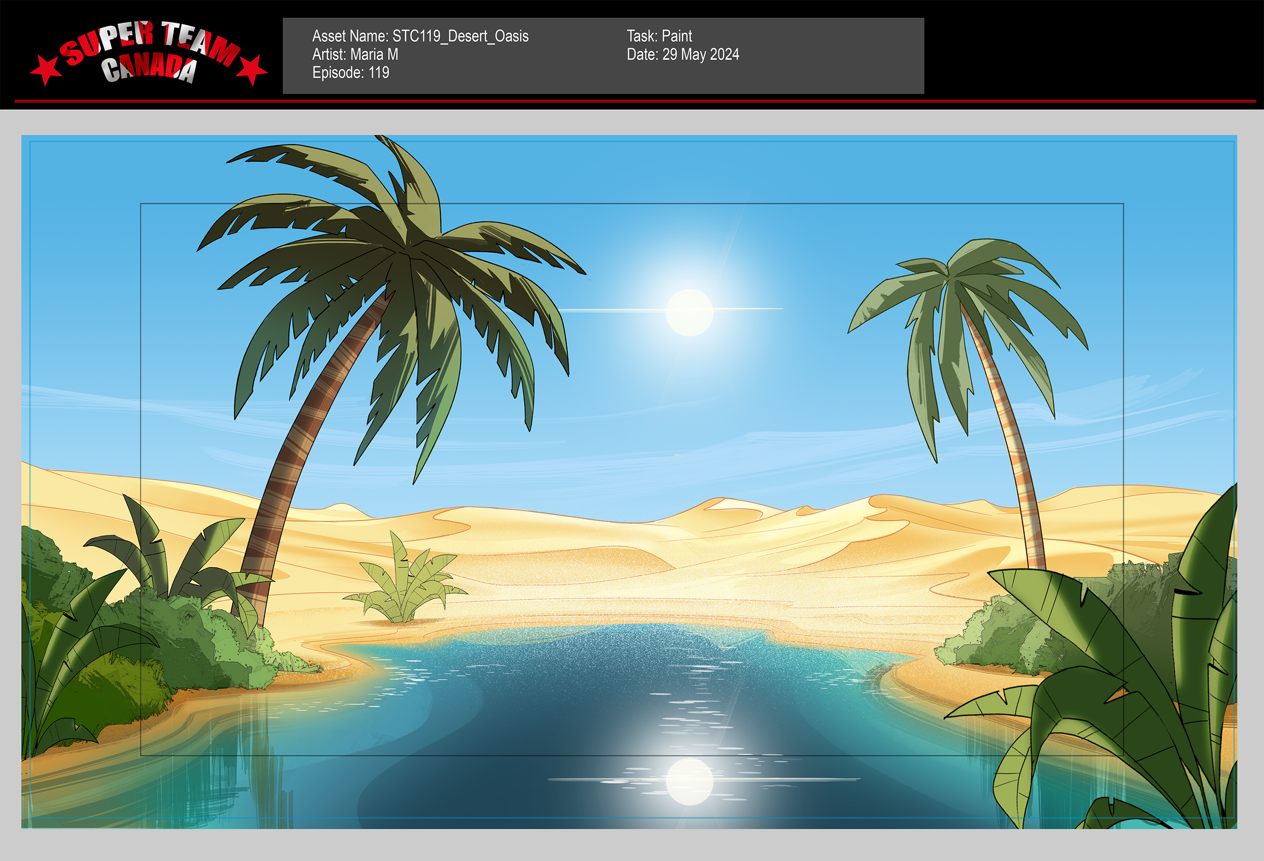 Did rough concept, line, and paint 