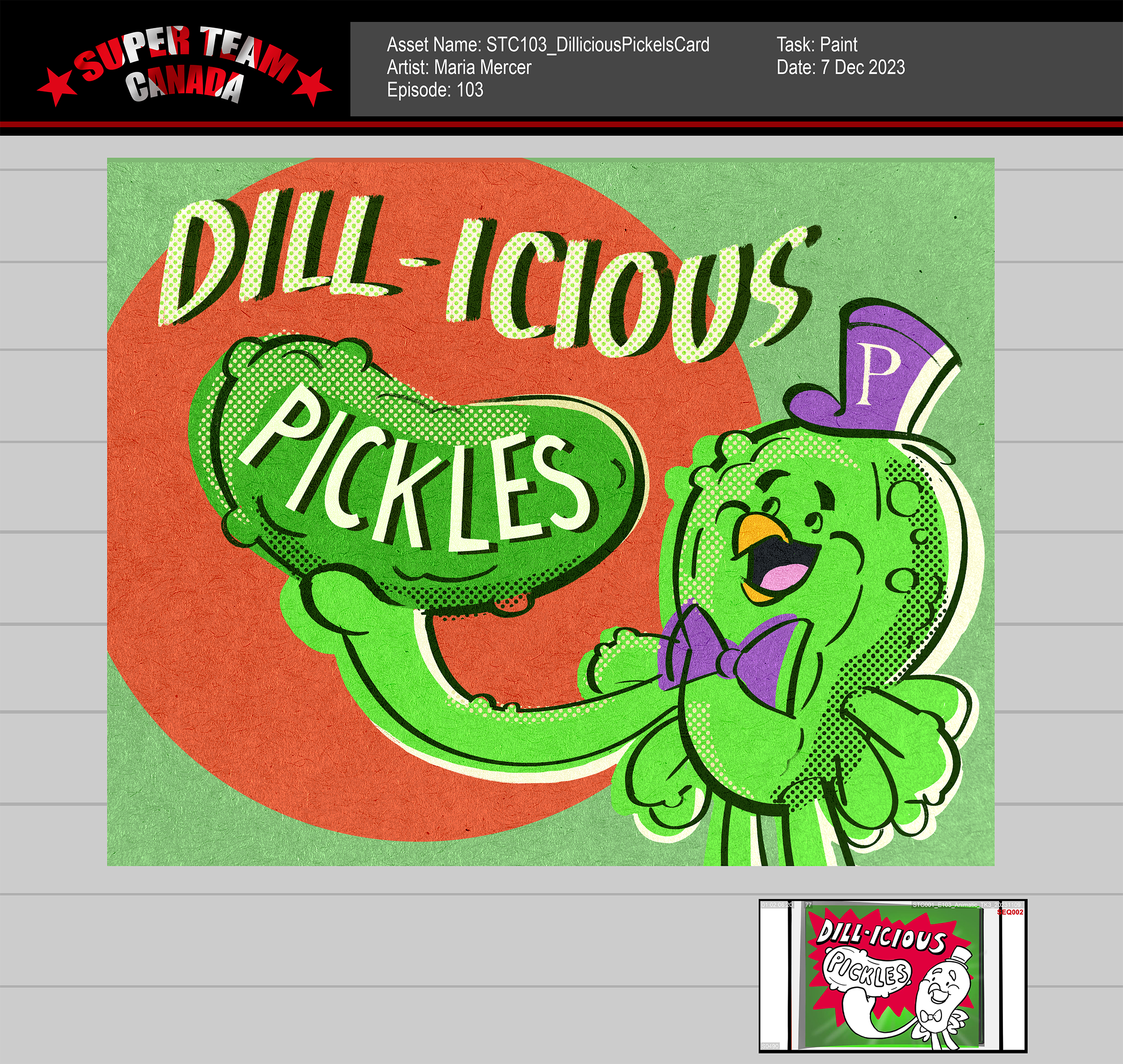 Did rough concept, line, and paint