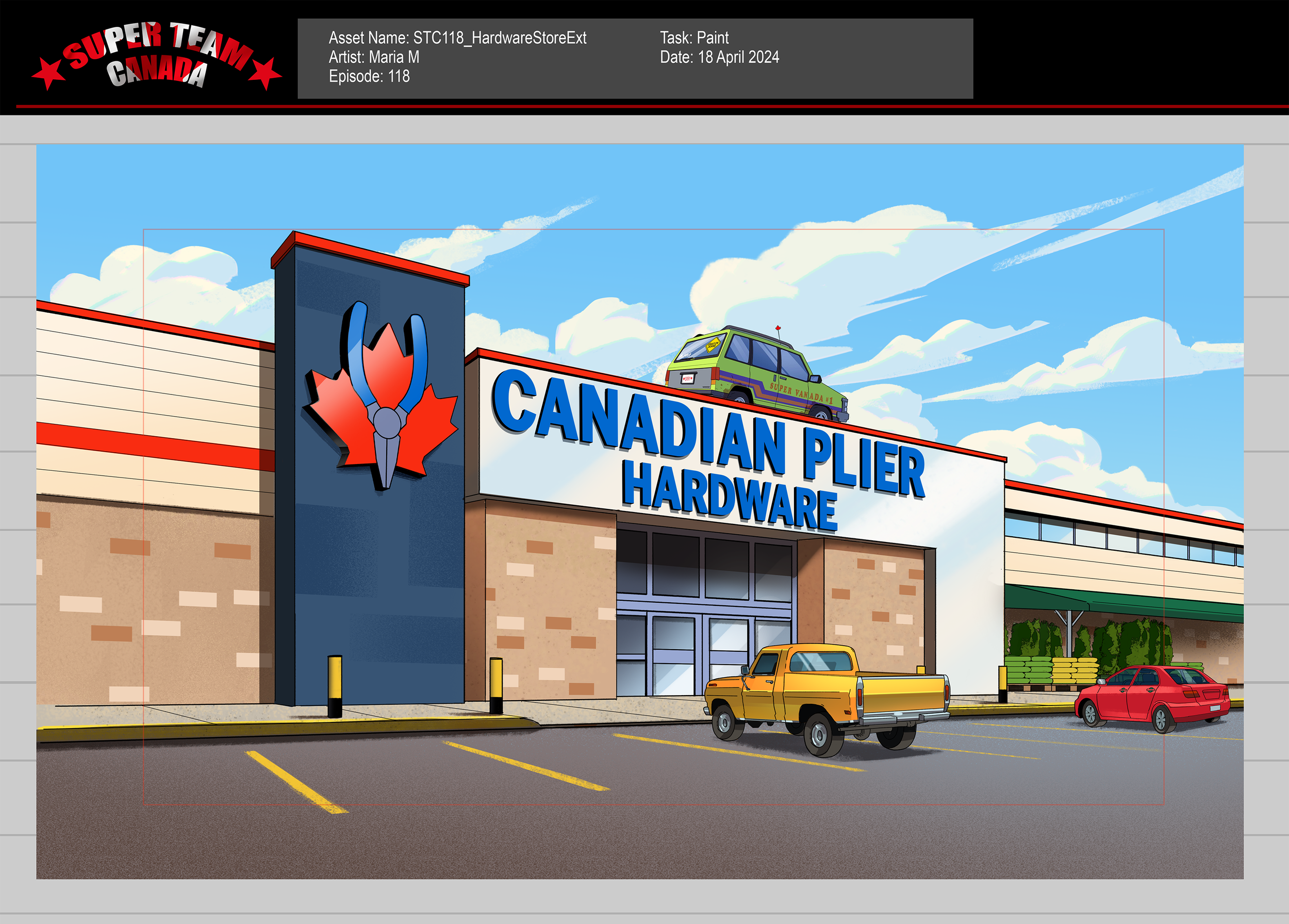 Did rough concept, line, and paint (some cars were reuse)