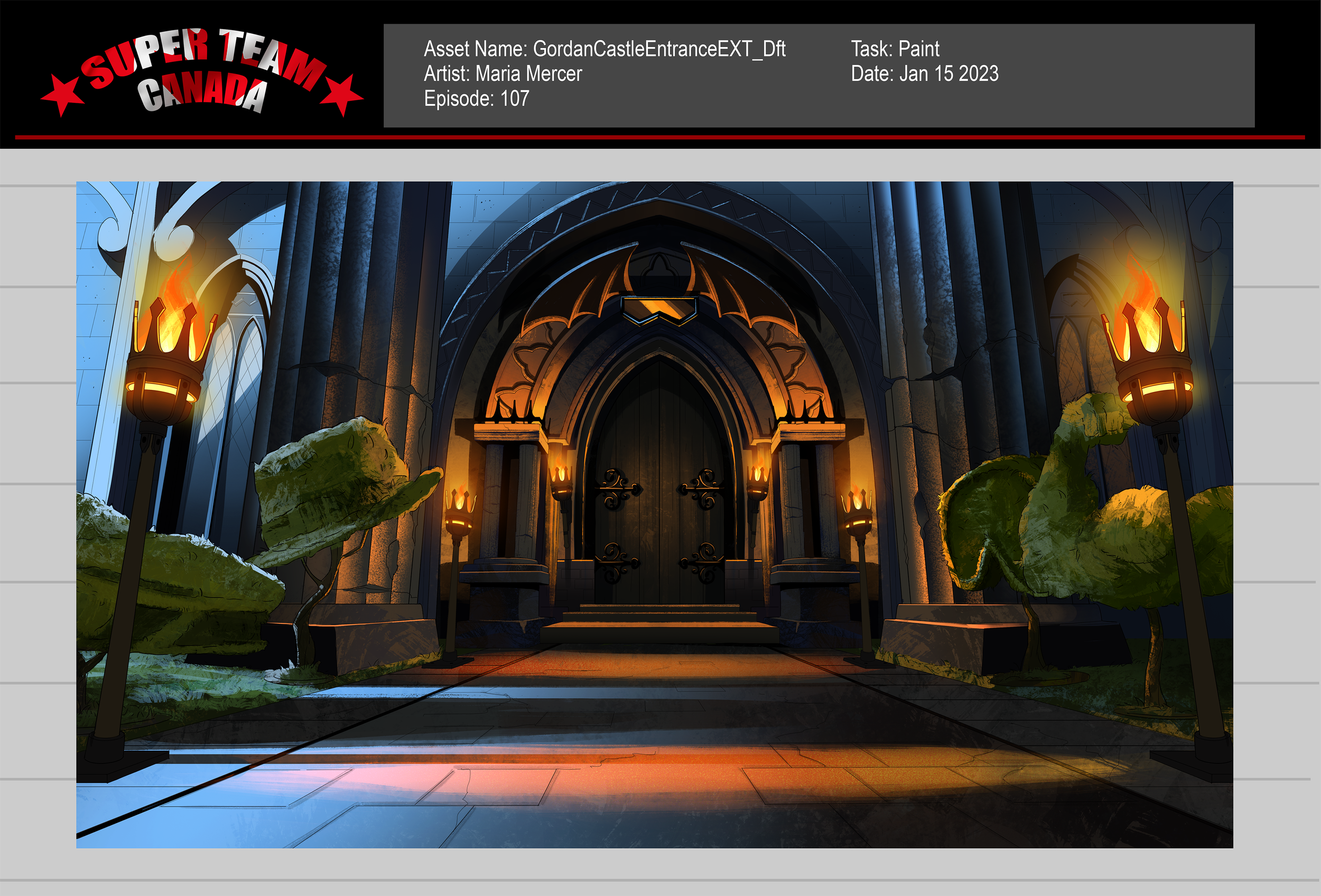 Rough concept was provided. I completed clean design, clean line, and paint.