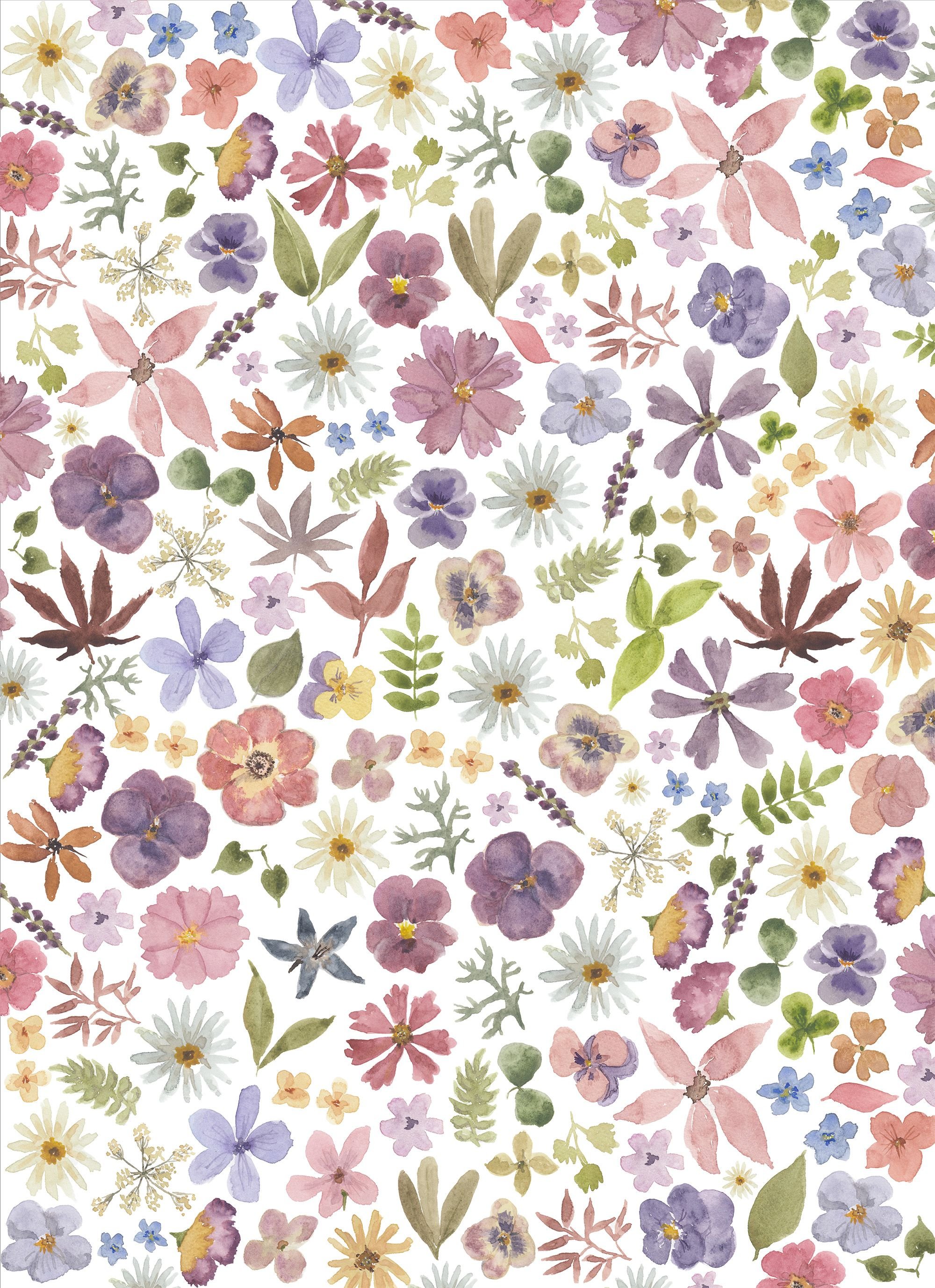 Fleurs Pressées Tea Towel