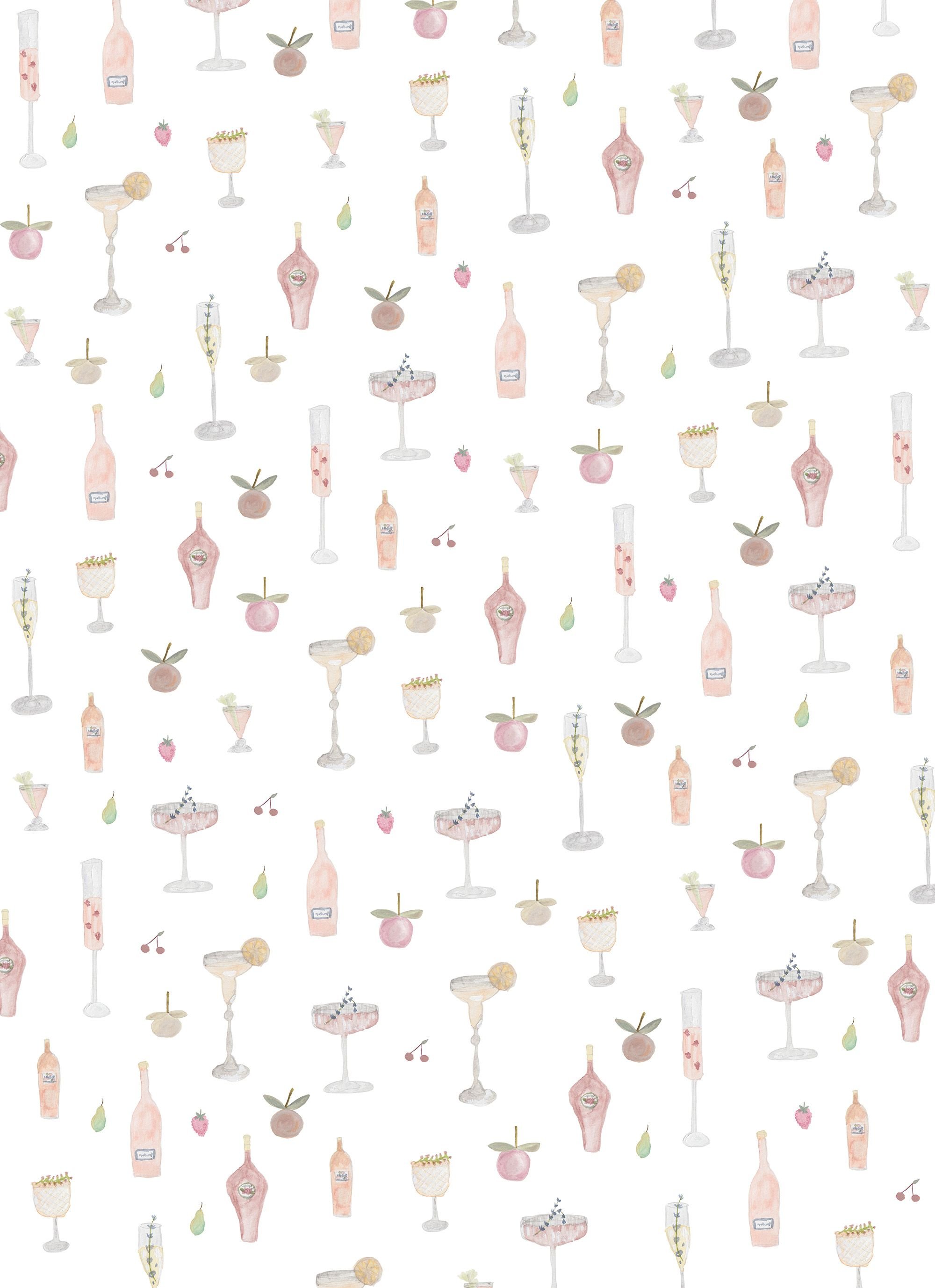 Mocktails et Fruits Tea Towel