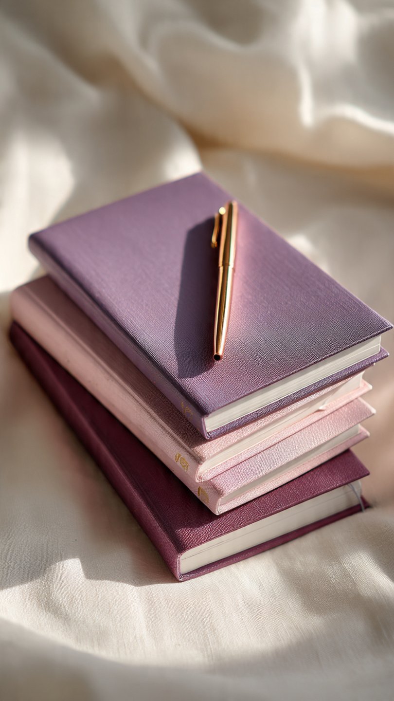 Notebooks and pen representing how Benable works through curated recommendation lists for affiliate marketing and organized digital income