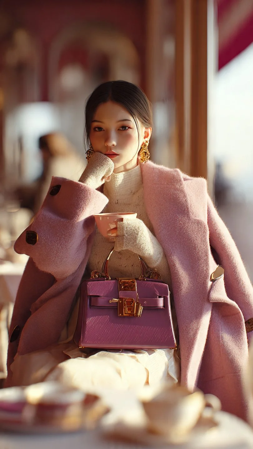 Clarity versus overthinking as woman executive contemplates her work over coffee.