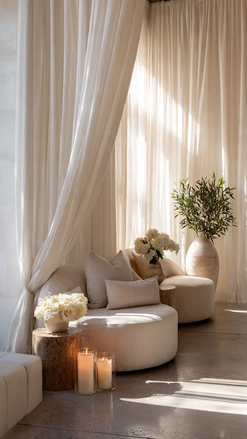 Quiet wellness sanctuary space representing Inner Bloom’s commitment to safety, privacy, emotional regulation, and integrity for members.