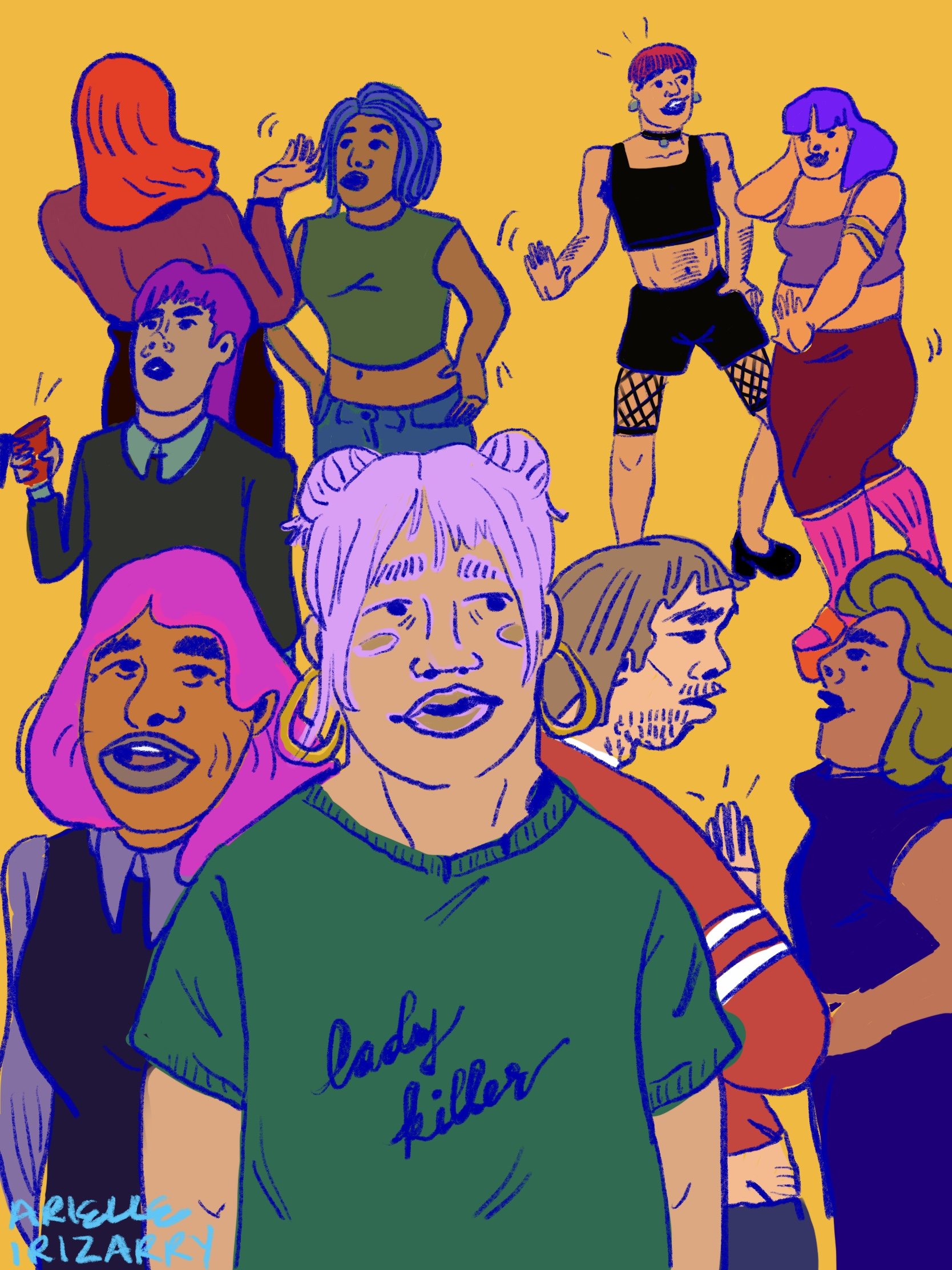 "Party People" (2020). Digital illustration. 