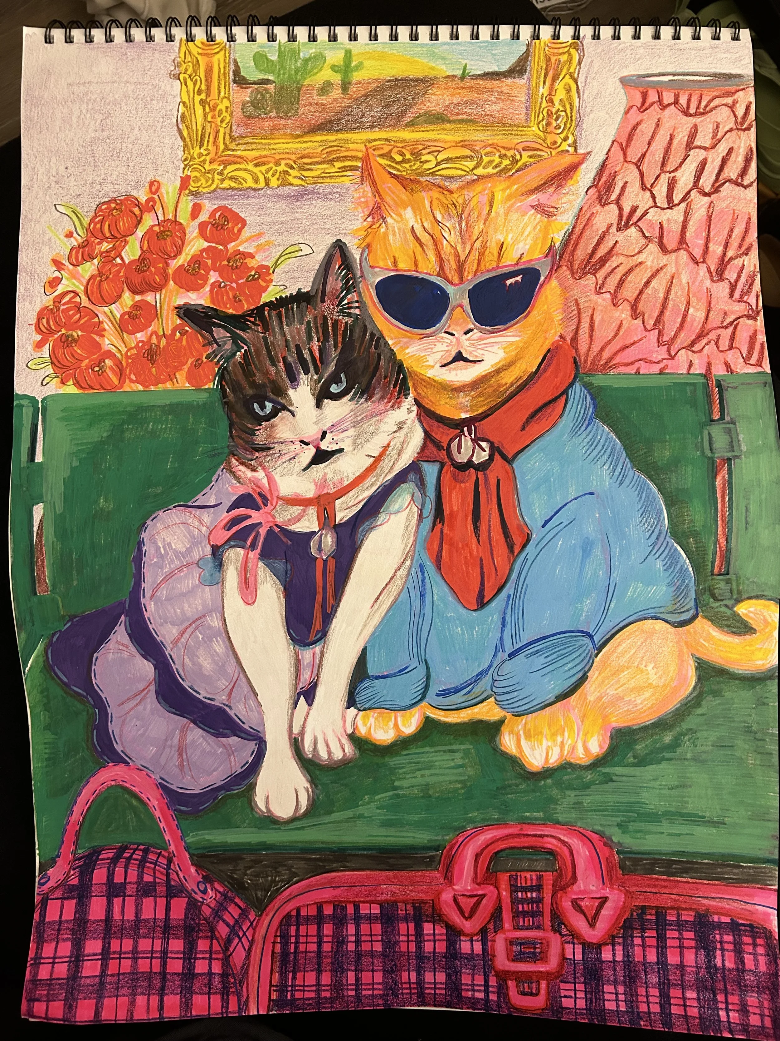 "Family Values" (2024). Pen, marker, and colored pencil on paper.