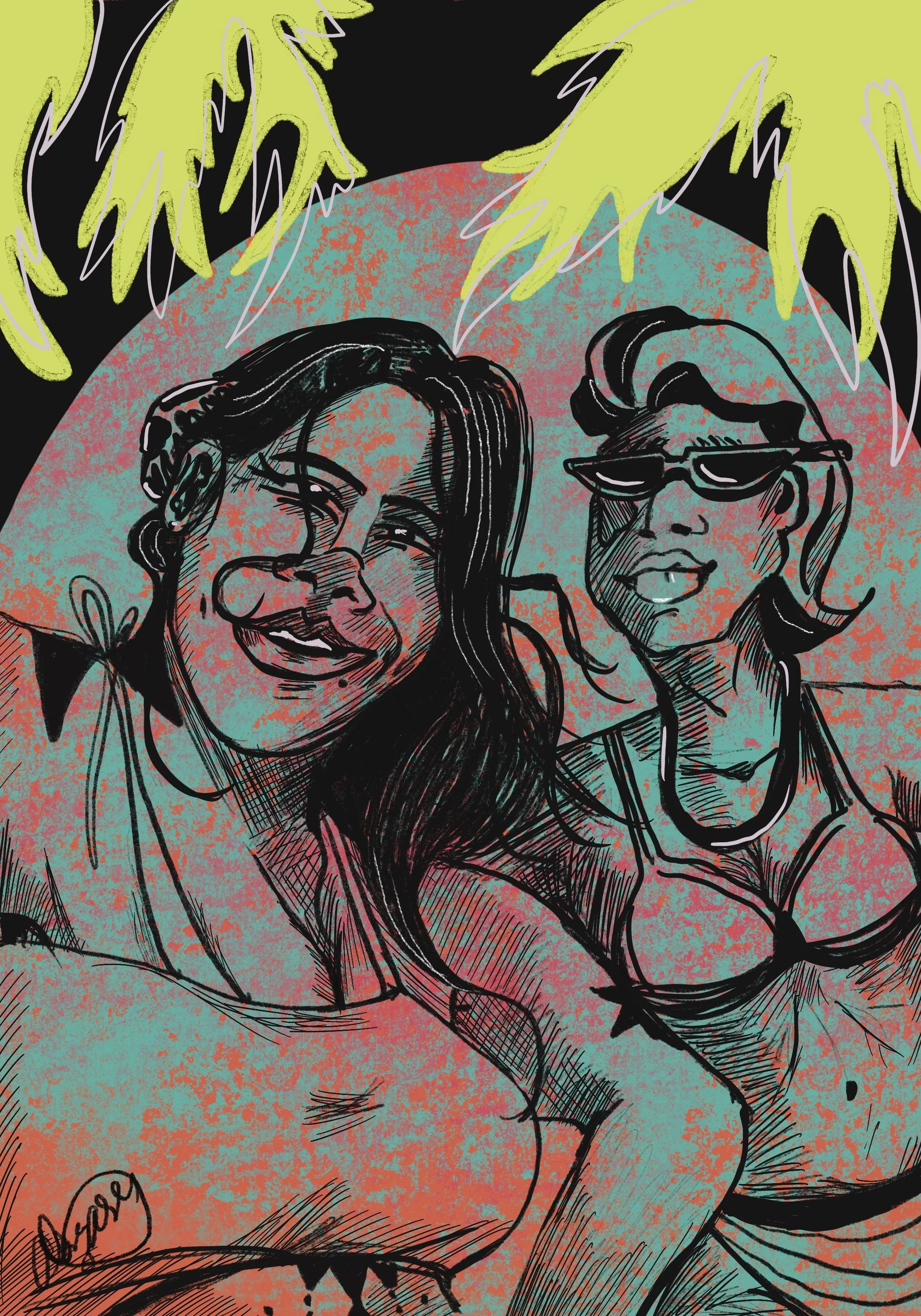 "Beaches" (2023). Digital illustration. 