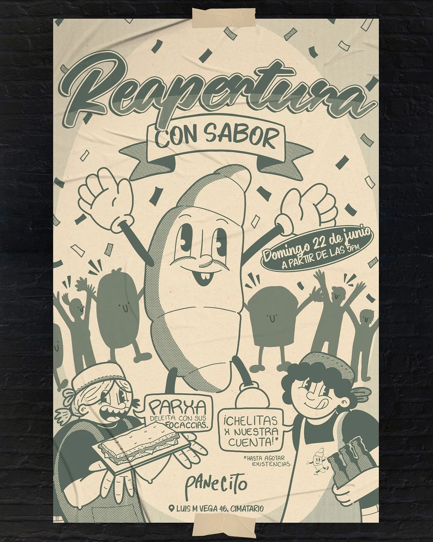 Carteles para @pane.citobakery 🥐🤍 

Me gusta mucho tener la oportunidad de trabajar con proyectos que me dejan darle rienda suelta a la ilustraci&oacute;n y a la creaci&oacute;n de munditos abstractos ✏️ felicidades por su reapertura, chicxs! Y qui