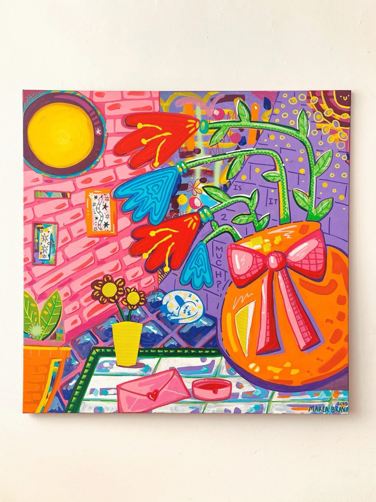 permiso
acr&iacute;lico sobre lienzo, 80x80cm

permiso es una pintura en la que llevaba trabajando casi medio a&ntilde;o 💞 comenz&oacute; con la idea de darme chance de usar mis materiales y pintar en un lienzo grande sin esperar la mejor pintura qu