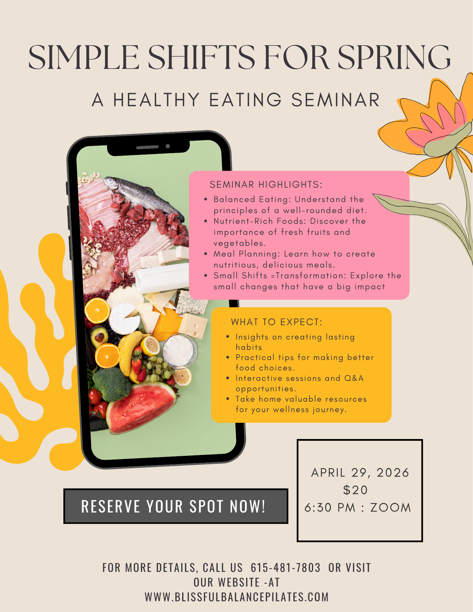 Spring Nutrition Seminar- Zoom