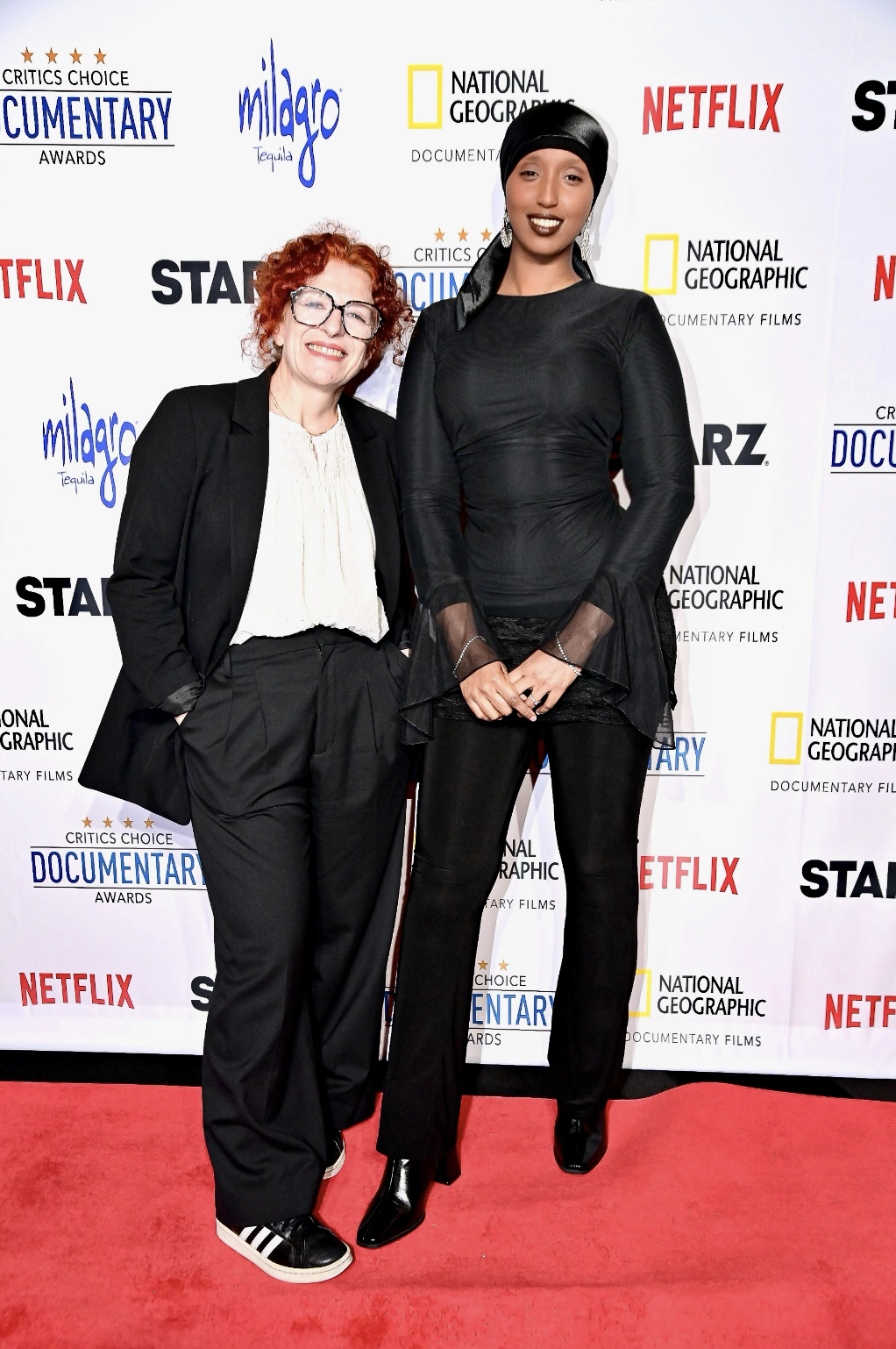 Nimco Sheikhaden and Sandrine Isambert at the Critics Choice Documentary Awards