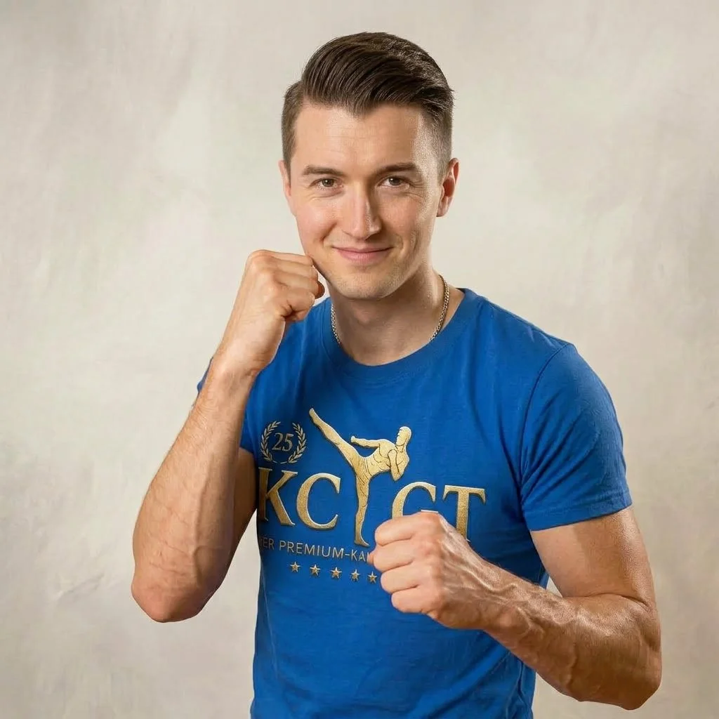 Trainer Elvis aus dem KCGT – Kampfsportcenter Gütersloh. Kampfsport & Fitness in niveauvoller Atmosphäre.