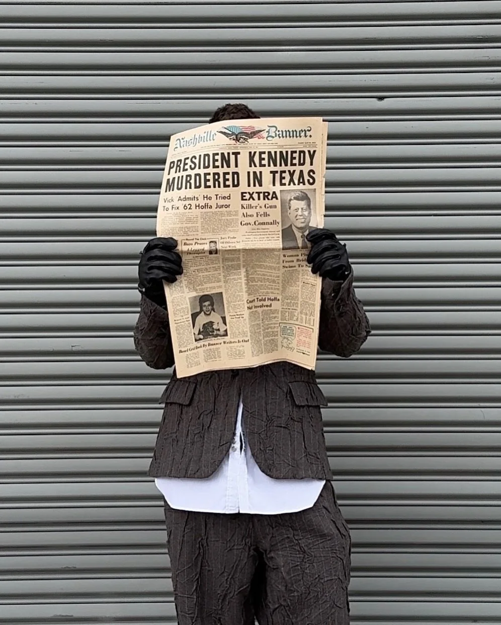 Masnada AW25

/ Single Vent Bonded Jacket

/ Oversized Bonded Trousers

Tailored three button blazer &amp; oversized trousers in a unique bonded fabric from the Tuscan label. 

Styled with AZUL x Sandrine Philippe &ldquo;Western Shirt&rdquo; and _0.h