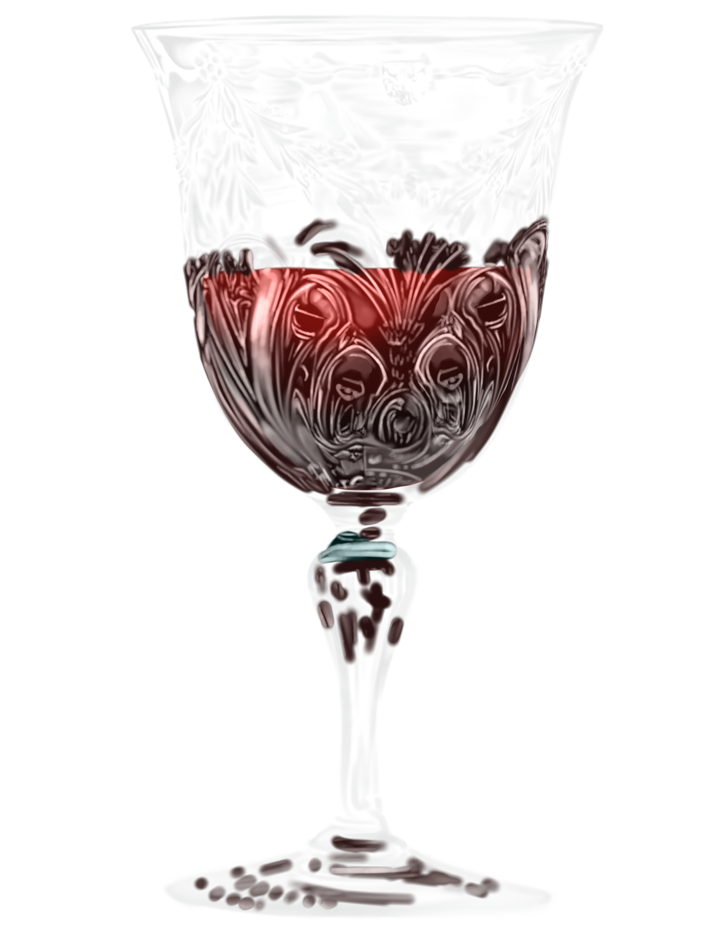 illustration of a goblet filled with red liquid