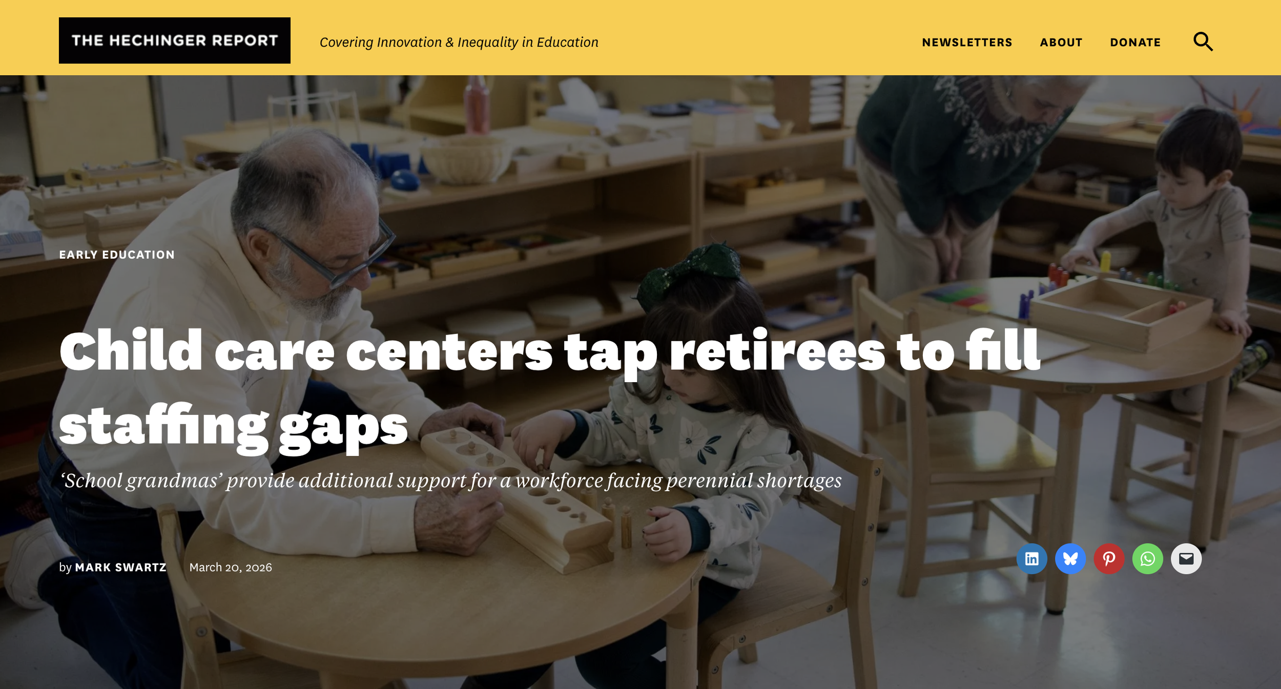 IN THE NEWS: ECSC Community Highlighted in The Hechinger Report