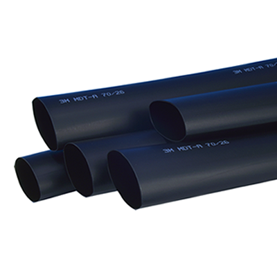 3M™ Medium-Duty Adhesive-Lined Polyolefin Heat Shrink Tube MDT 0800 Black 6-in piece