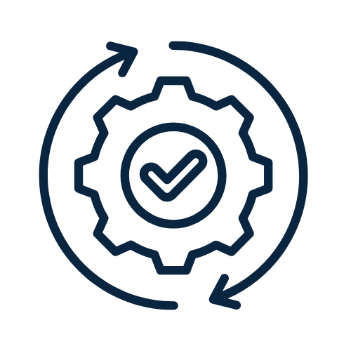 icon of a gear with circular arrows
