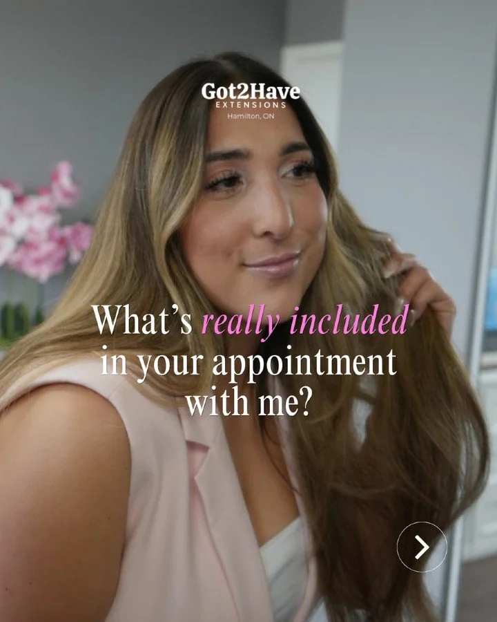 Your appointment = me, you, laughs, and the best therapy session you didn&rsquo;t know you needed 💇&zwj;♀️💖

📍 Hamilton | Burlington | GTA
📲 Book your session via the link in bio

#hamiltonhairextensions #nanolinkextensions #hairtransformation #h