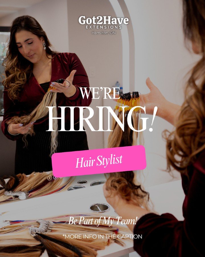 We&rsquo;re expanding our team at Got2Have Extensions 💕✨

If you&rsquo;re a stylist with colour experience, a passion for extensions, and a commitment to growth &mdash; we&rsquo;d love to meet you. Extension experience is preferred, but we&rsquo;re 