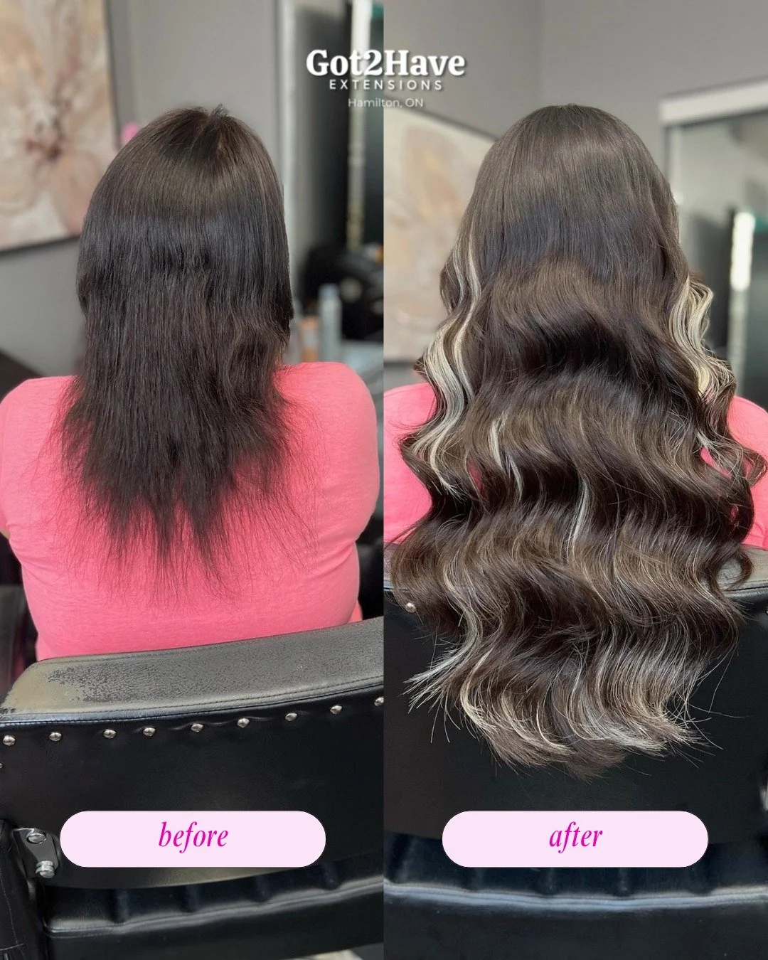 This is what happens when you stop settling for less. 💅 

Full, luscious hair that moves beautifully. 

Yes, this can be YOU.

Book your appointment &mdash; link in bio. 
Serving Hamilton 💇&zwj;♀️

#hairgoals #beforeandafter #hairextensionexpert #G