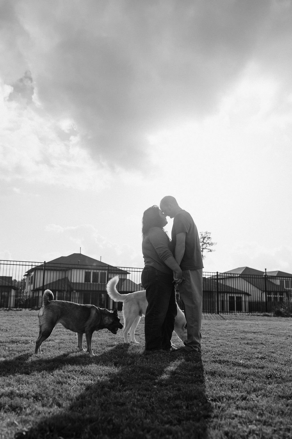 Vanessa Tobias and her husband spending time together with their dogs