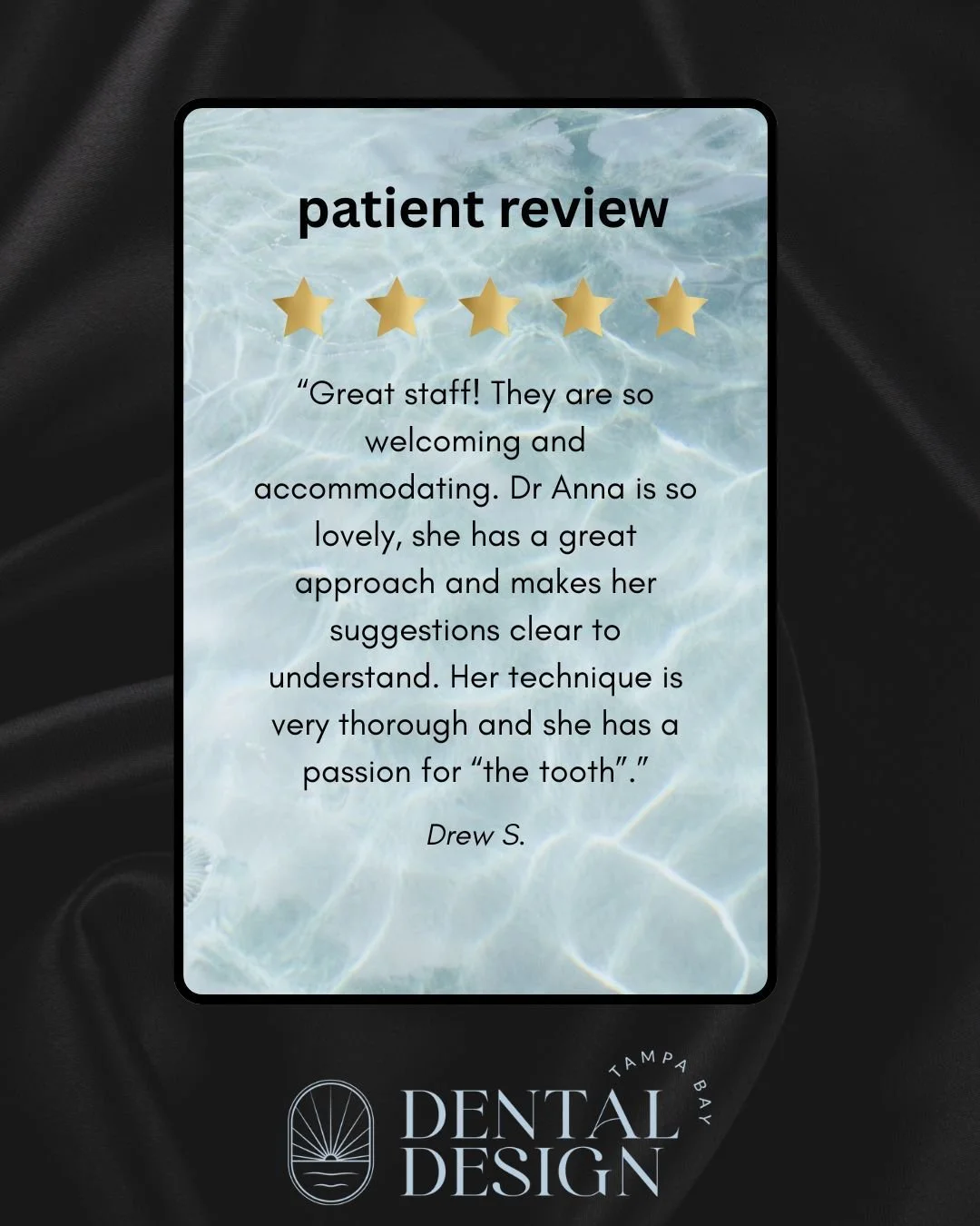 A passion for the tooth -- right here in Tampa Bay! Come and see for yourself. Call or text to schedule now: 813-887-1709
