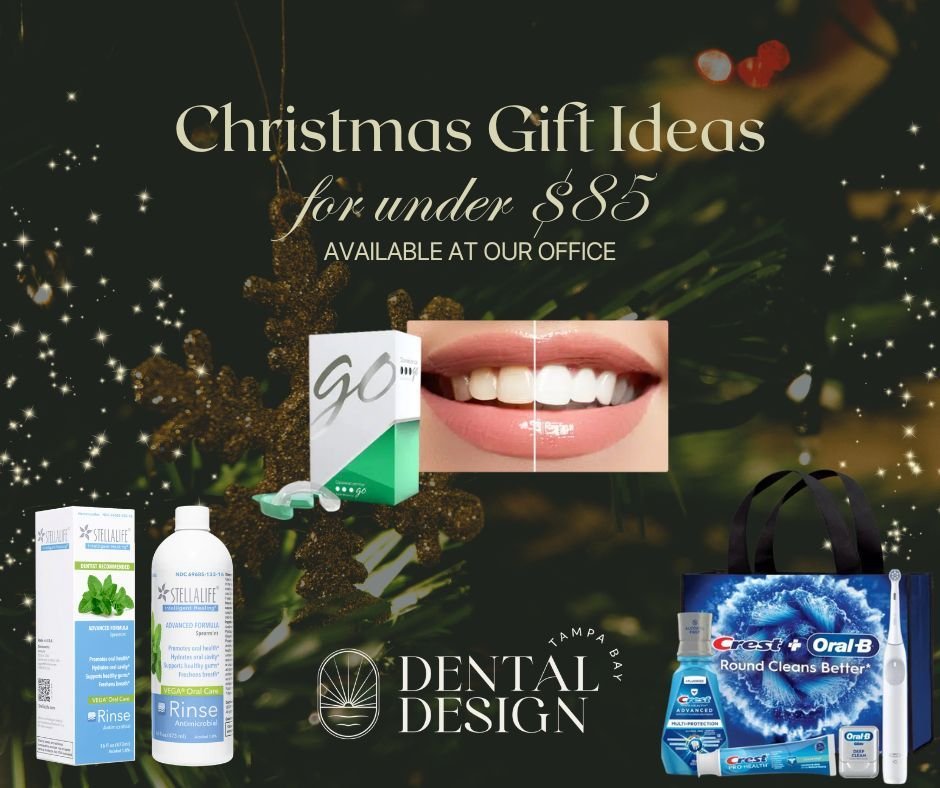 ✨ Tampa Bay Dental Design Holiday Gift Guide 
Give the gift of a brighter, healthier smile this season &mdash; all under $85! 🎁🦷 And when you shop with us, you&rsquo;re supporting a small, independently owned dental practice that truly knows and ca