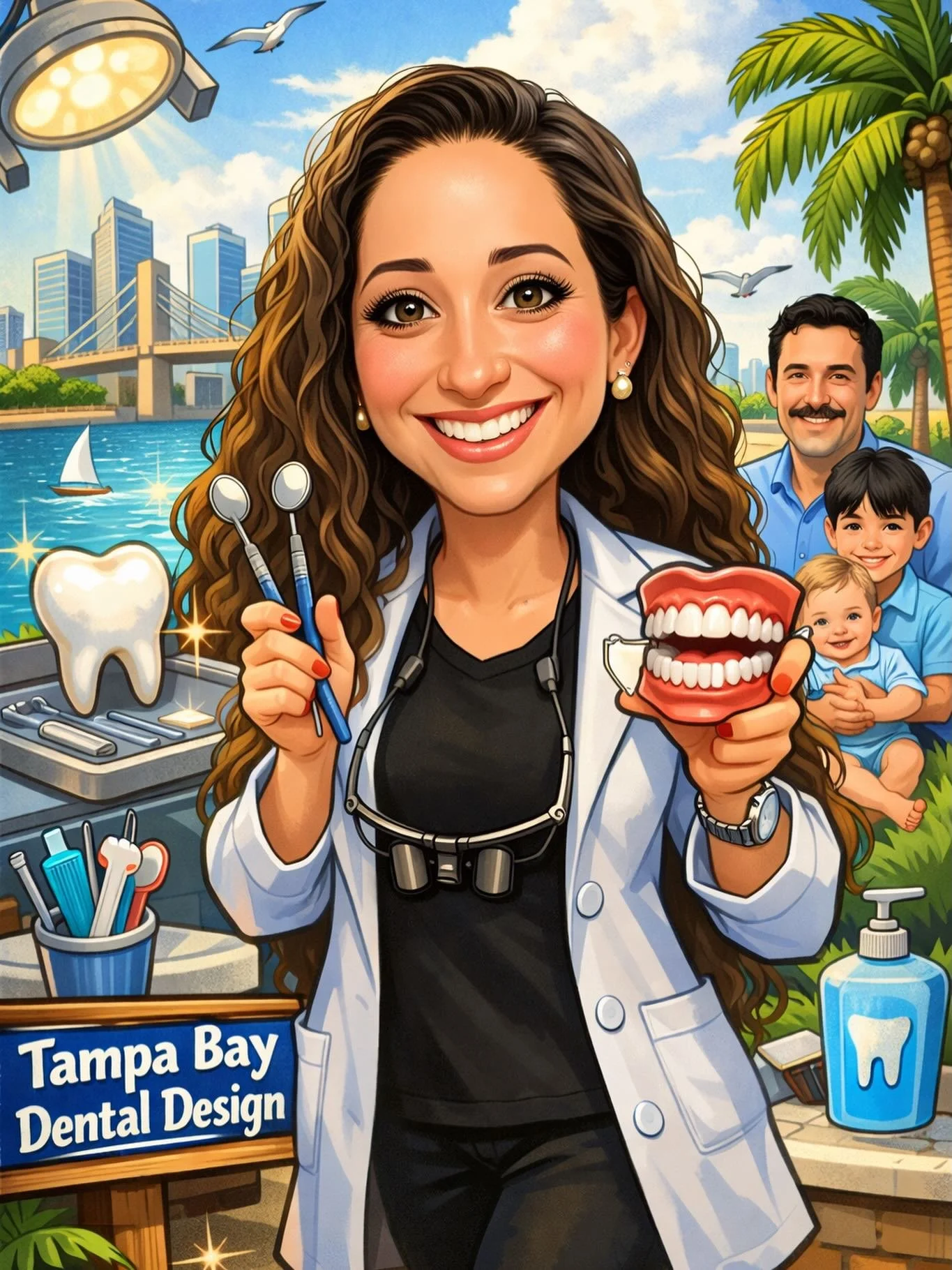 We had to hop on this trend&hellip;busy with making smiles brighter and fighting tooth decay, posting on time is a challenge though 😆 What do you think, does chatGPT get Dr. Anna right!? 

#tbdd #tampabaydentist #chatgpttrend #characterart #dentistr