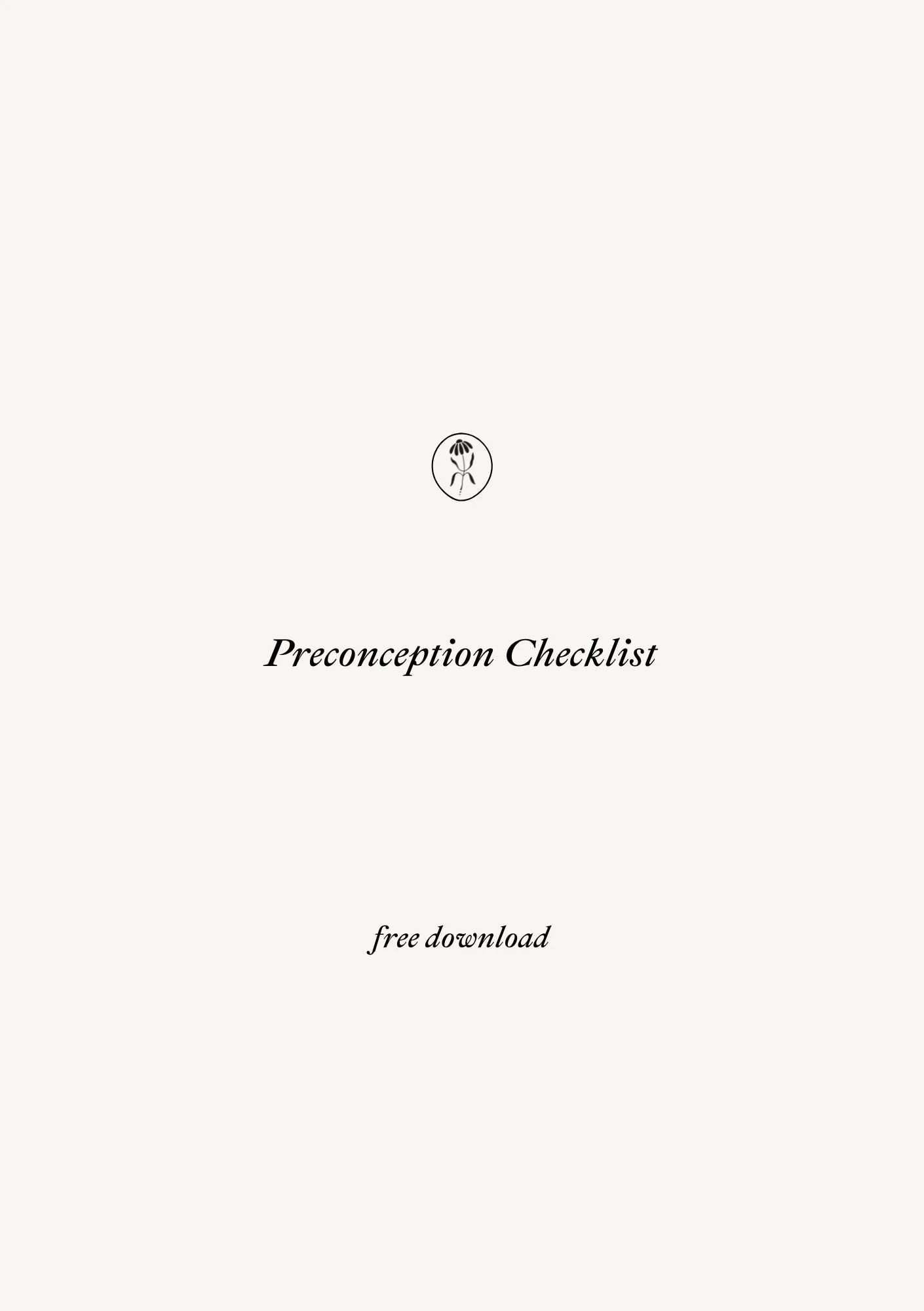 Preconception Checklist — Download