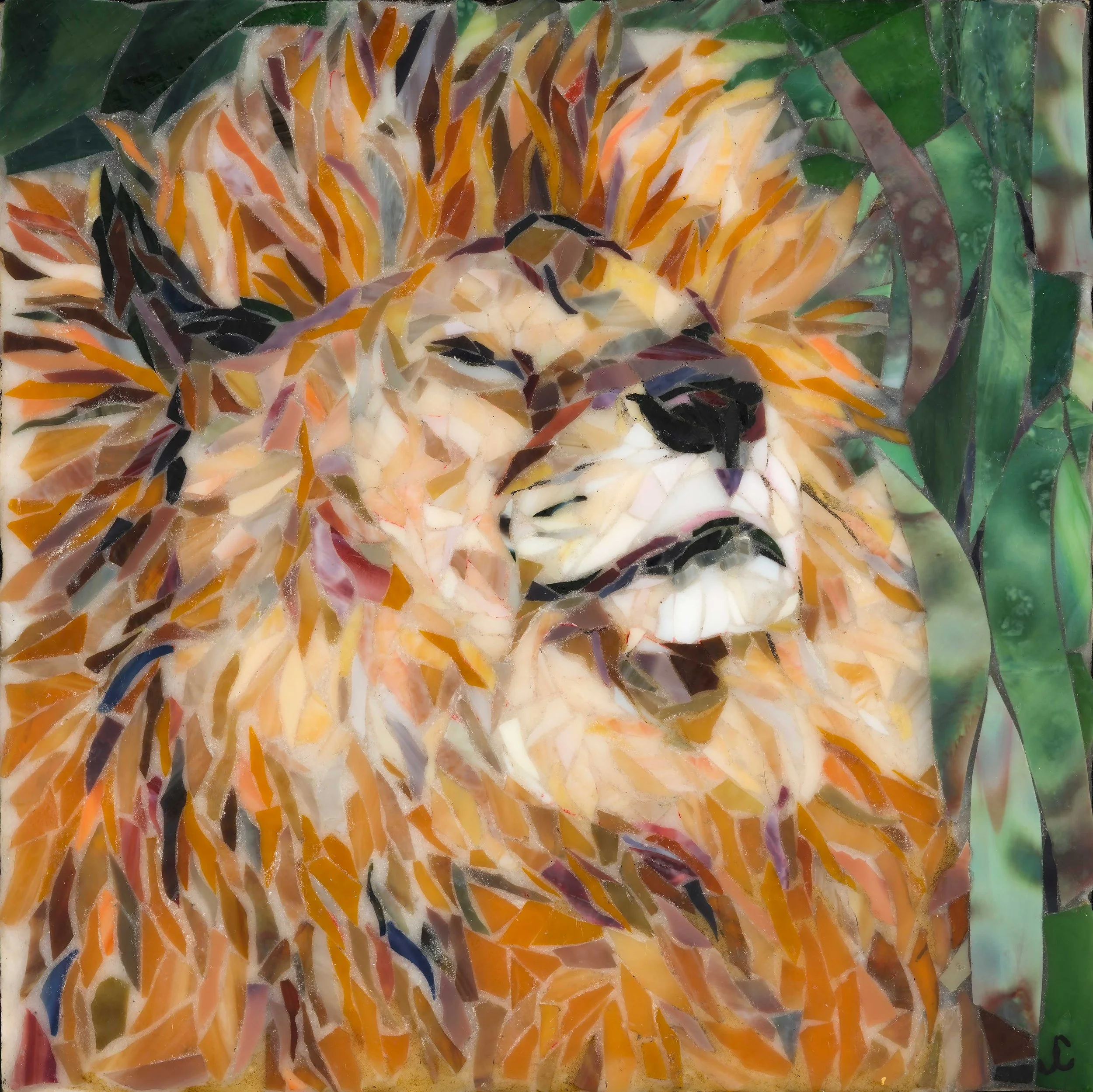 Lion King -Stained Glass Mosaic