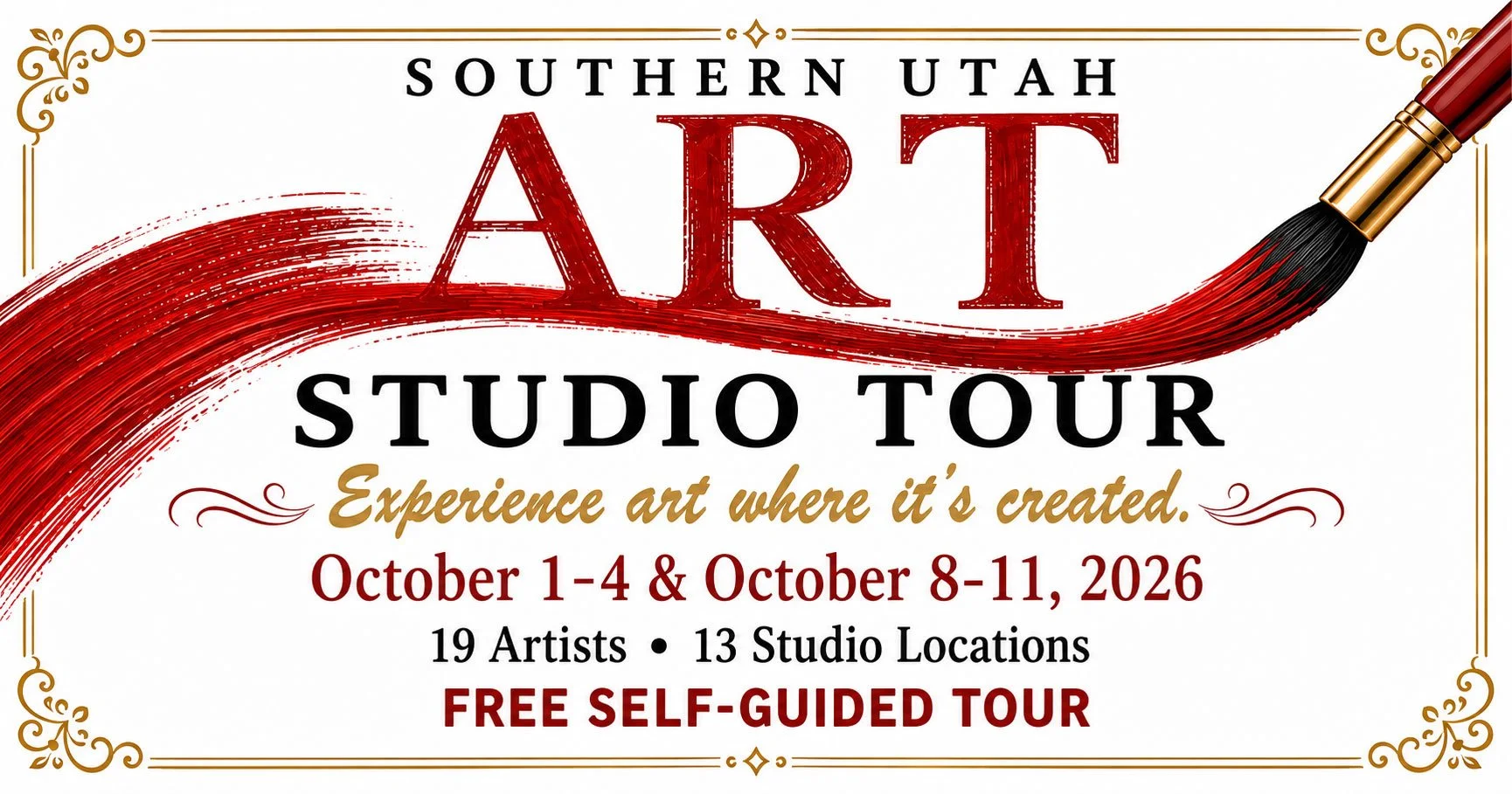 2026 Southern Utah Art Studio Tour, October 1–4 and 8–11
