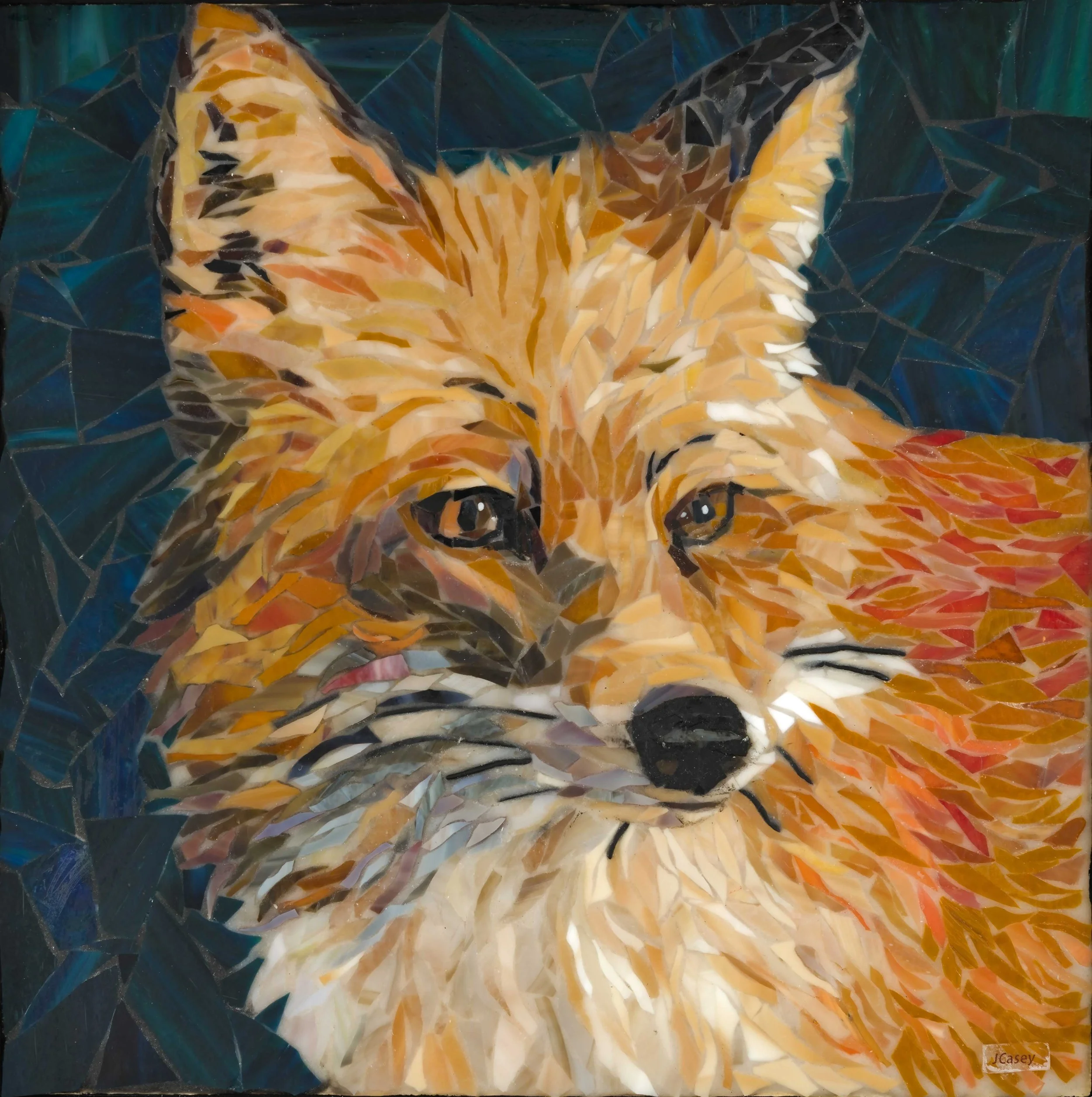 Red Fox -Stained Glass Mosaic (sold)