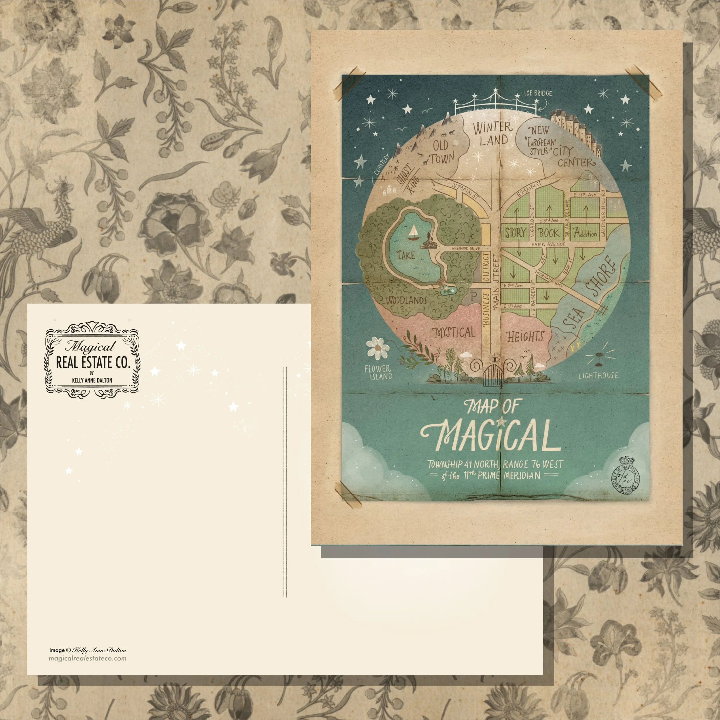 Map of Magical . An Illustrated World by Kelly Anne Dalton