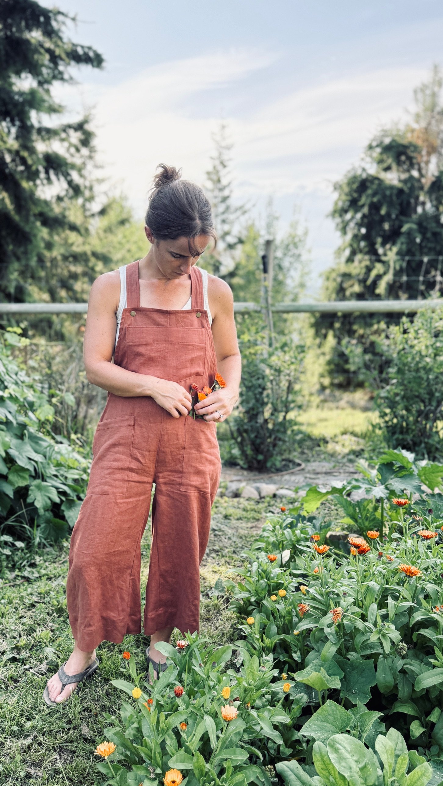 Wide Leg Linen Overalls