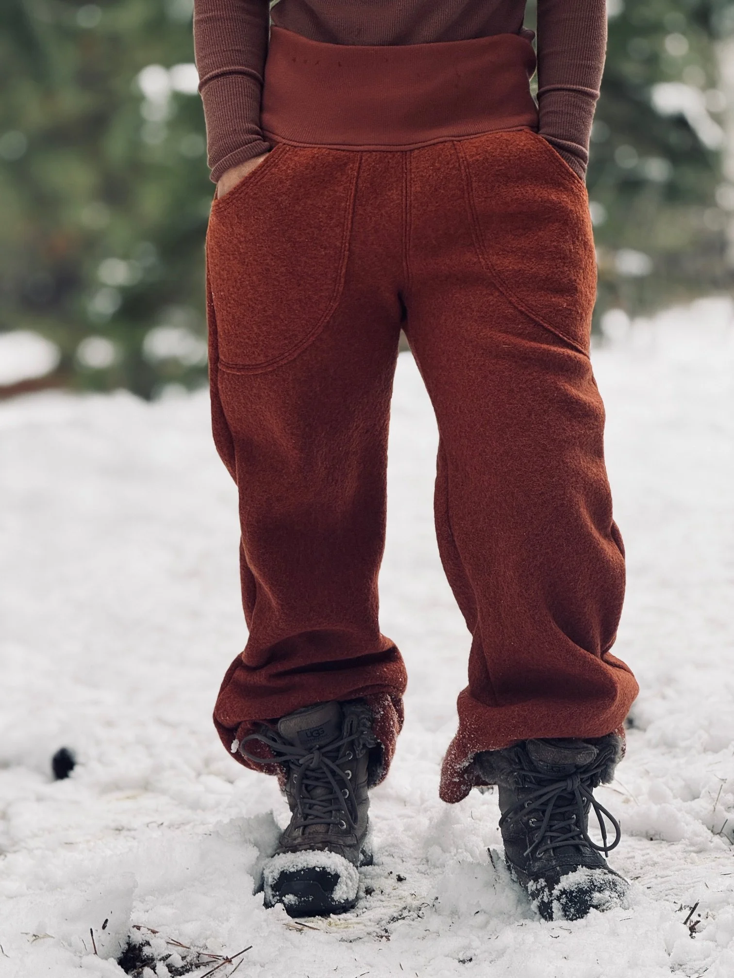 Boiled Wool Woman's Trouser - Multiple Colors