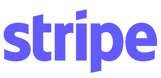 Stripe logo in blue text on a black background