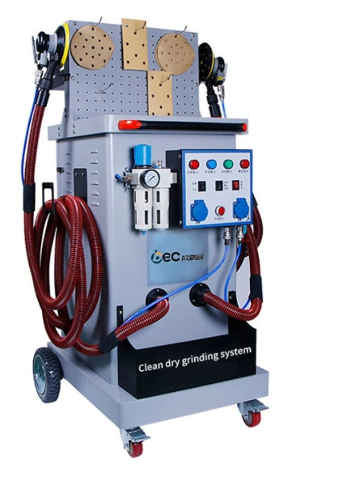 Reinigungssystem für trockenes Schleifen mit Schläuchen, Steuerung und Schleifscheiben