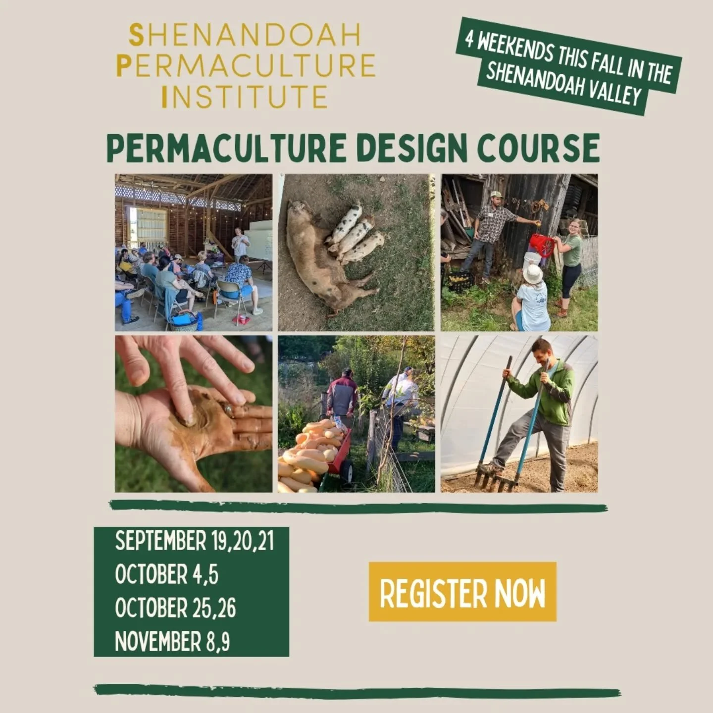 See you in the Fall Y'all! Registration still open! Link in our bio.

#permaculture #permaculturedesign #pdc #shenandoah #shendoahvalley #virginia #jamesmadisonuniversity #jmu #grow #ecology