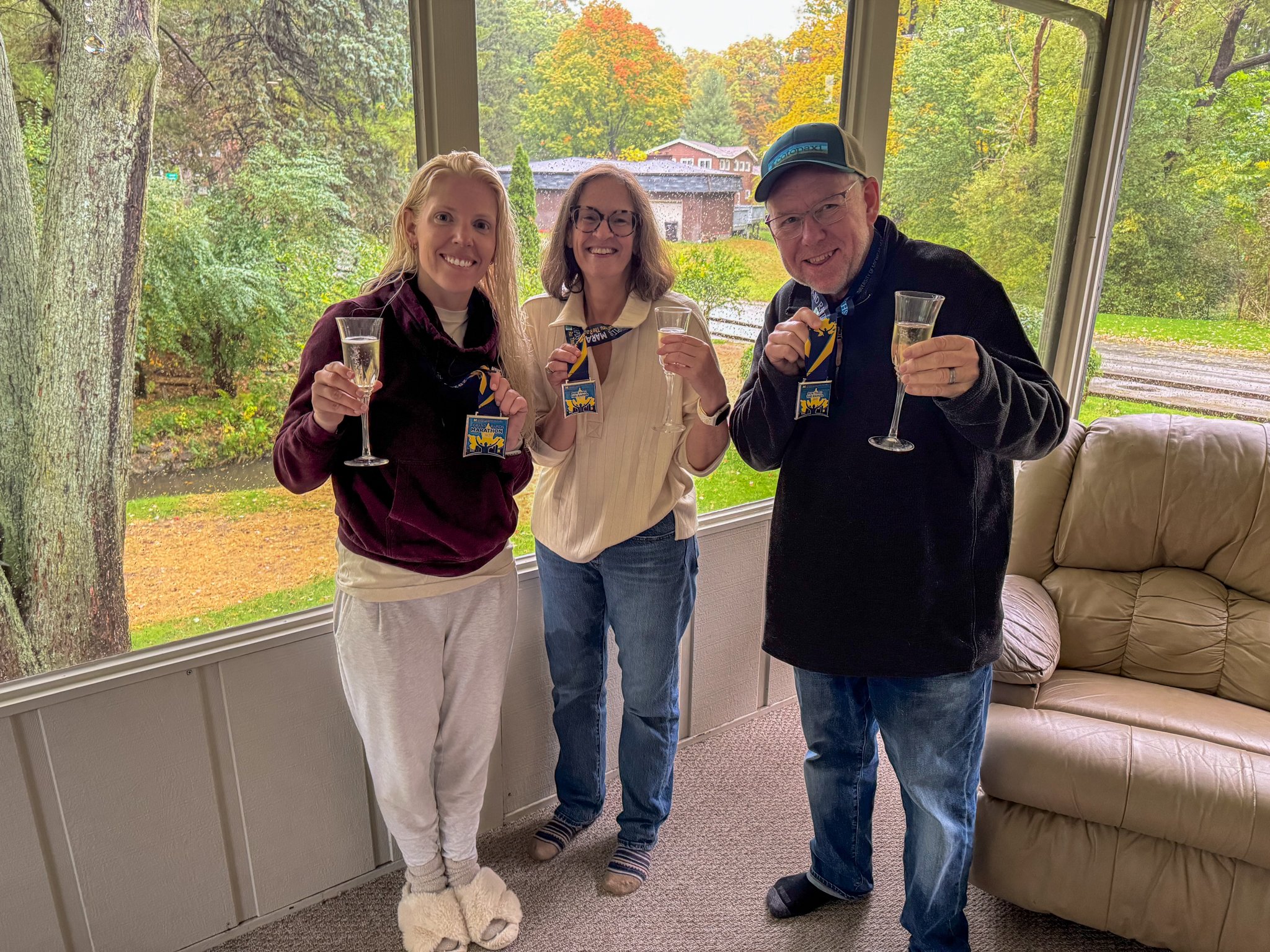  My Aunt, Uncle, and I celebrating all of our racing accomplishments!  