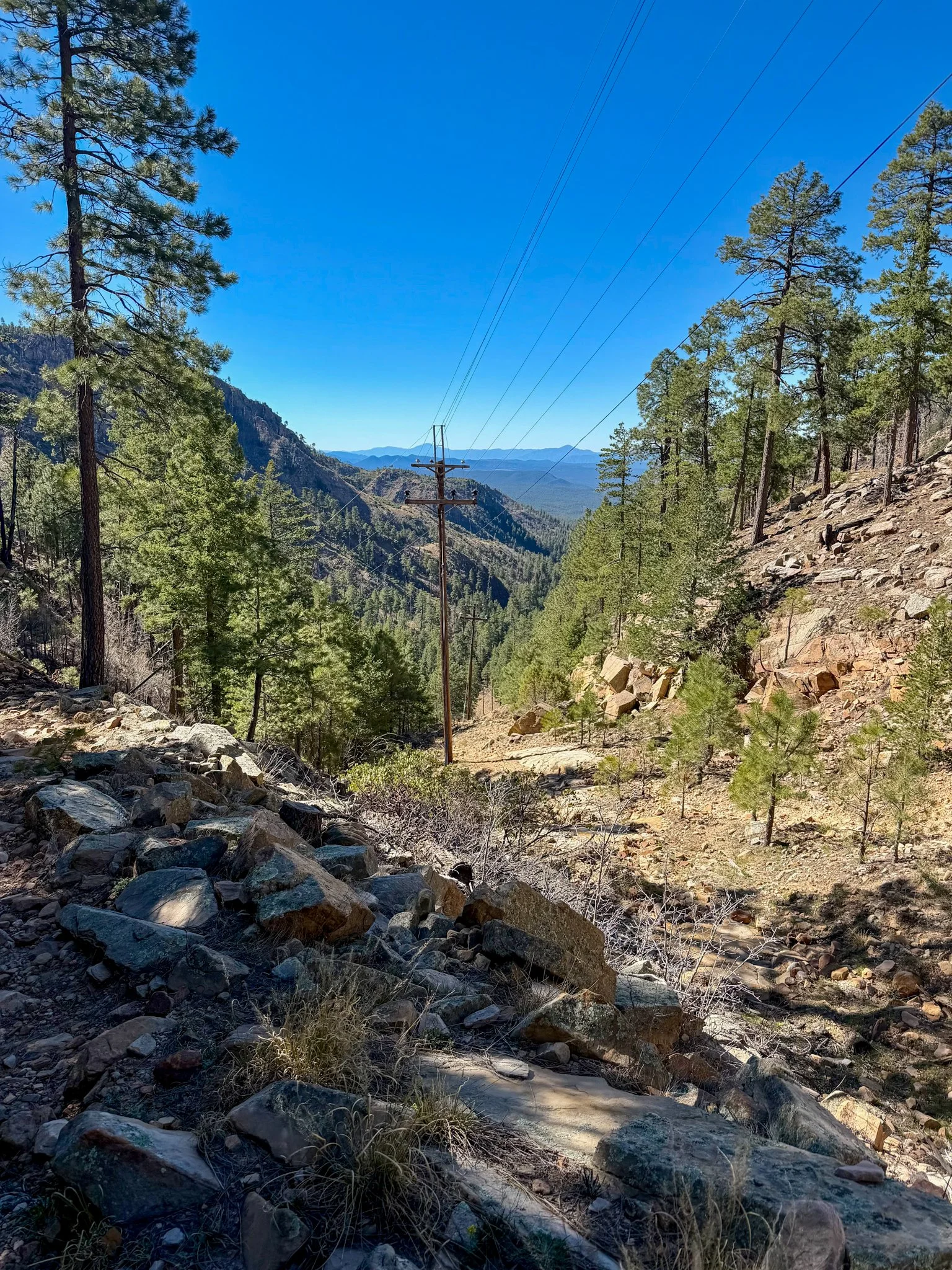  Steep climb up the canyon to get onto the rim 