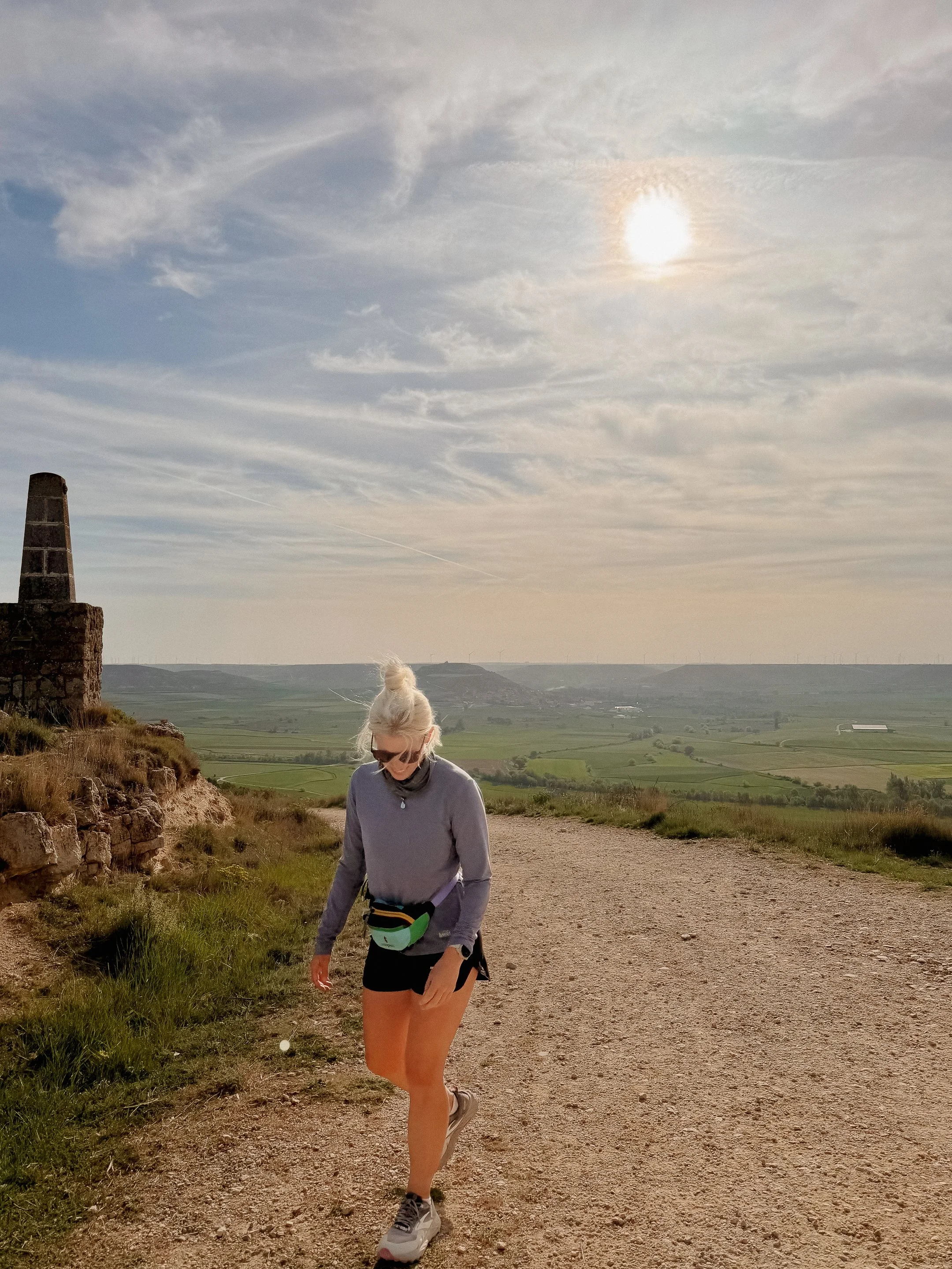 Top of the major Meseta climb of the day