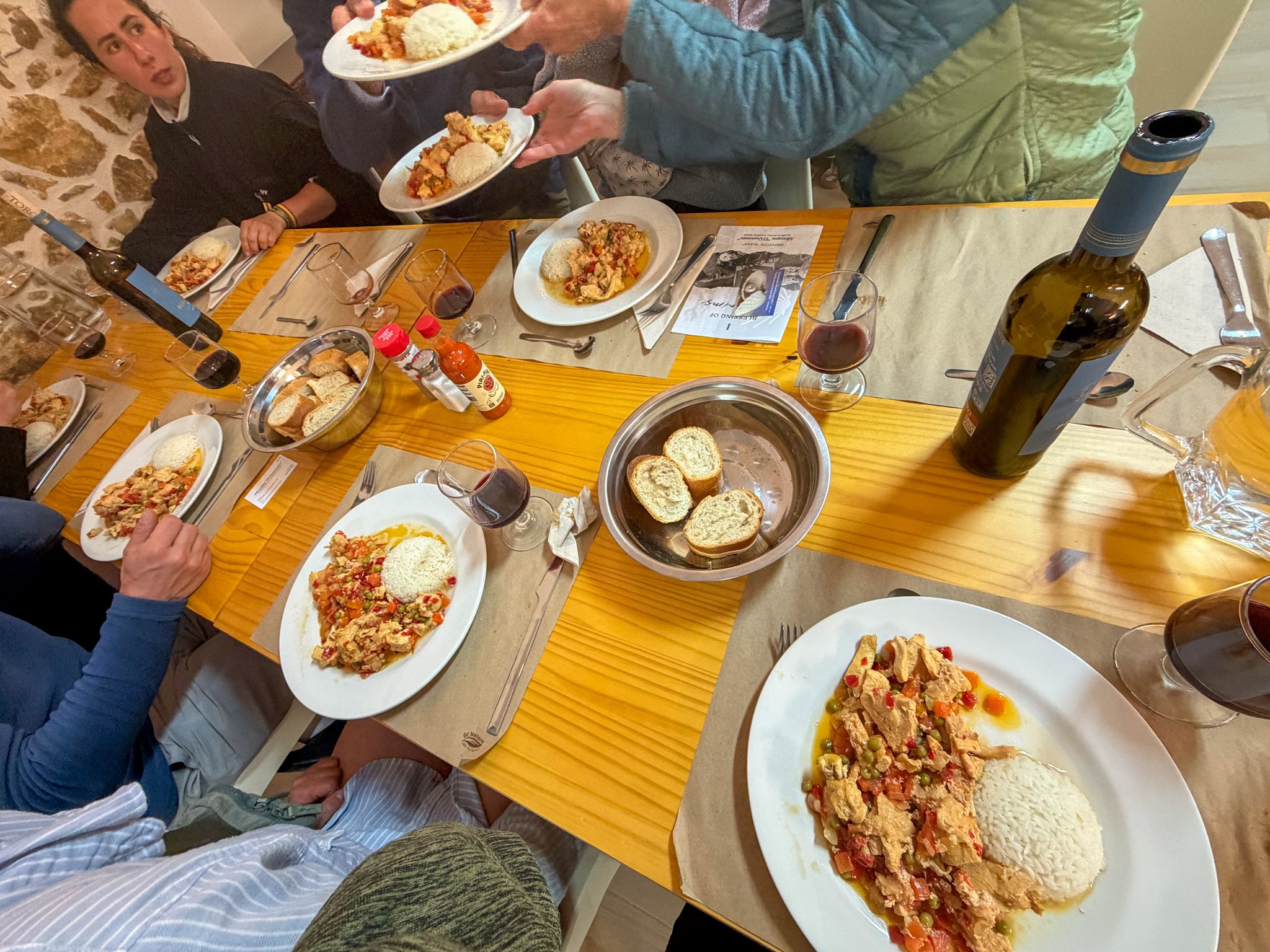 Pilgrim meal at El Convento