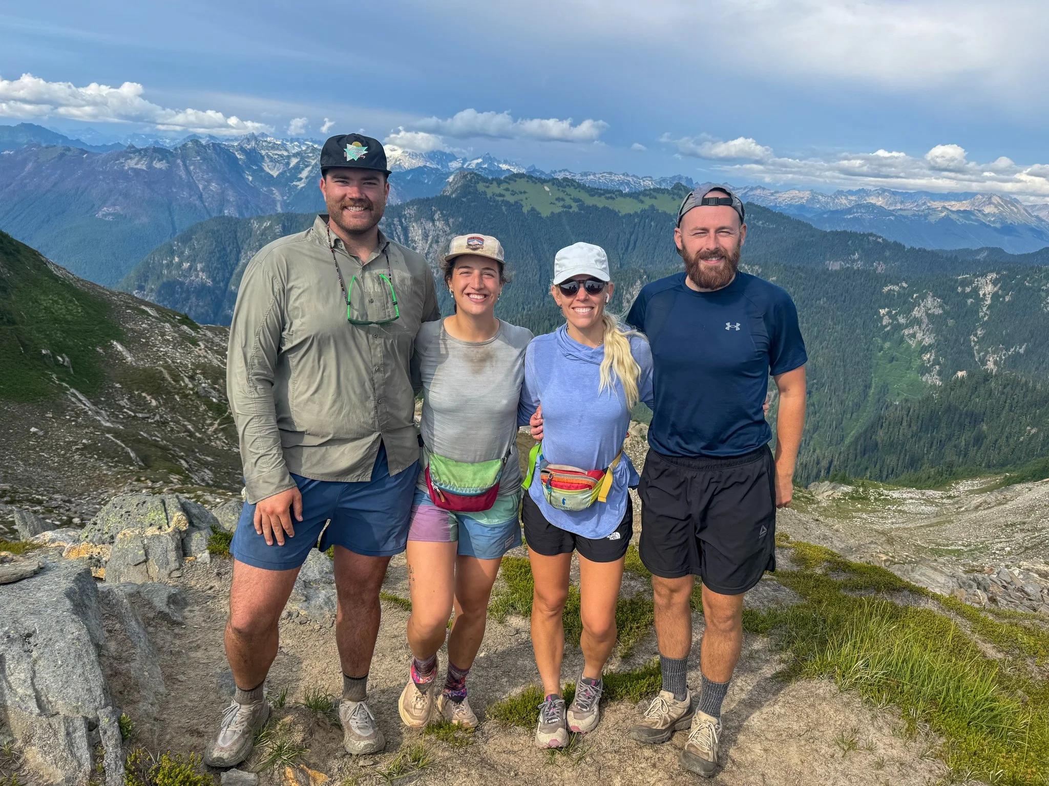  The crew at the top of an epic climb!  