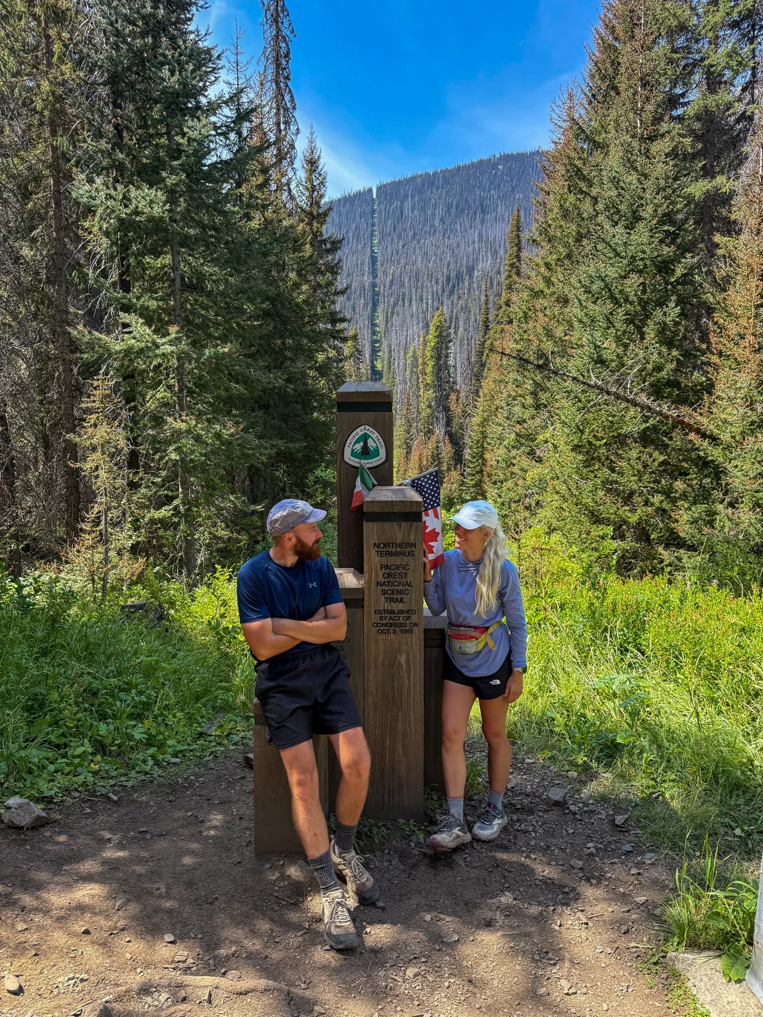  4 weeks after summiting Mount Katahdin on the Appalachian Trail, we touched the border of the Pacific Crest Trail. 