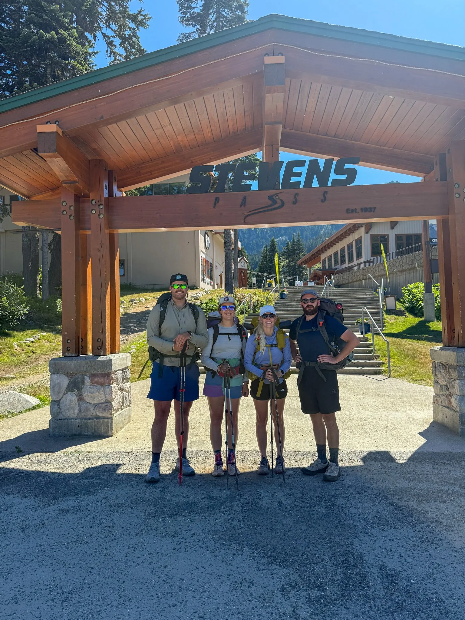  Our whole crew at Stevens Pass. 
