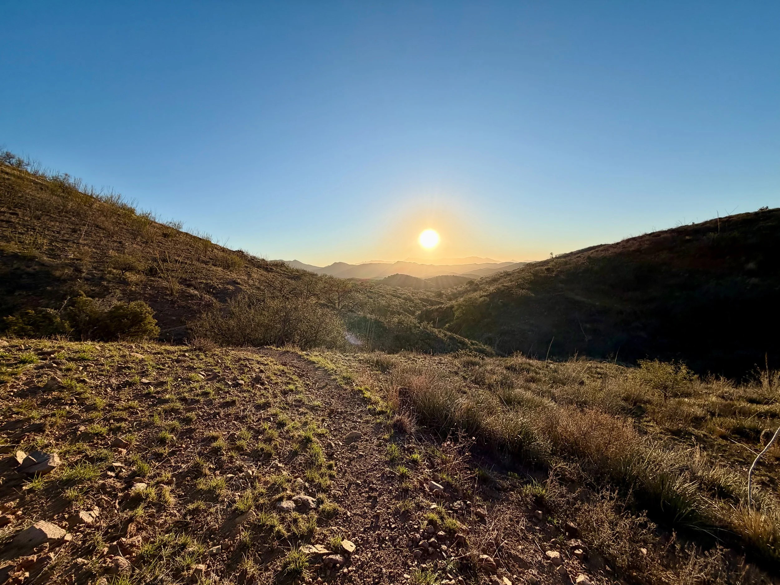  Sunrise through the rolling hills 