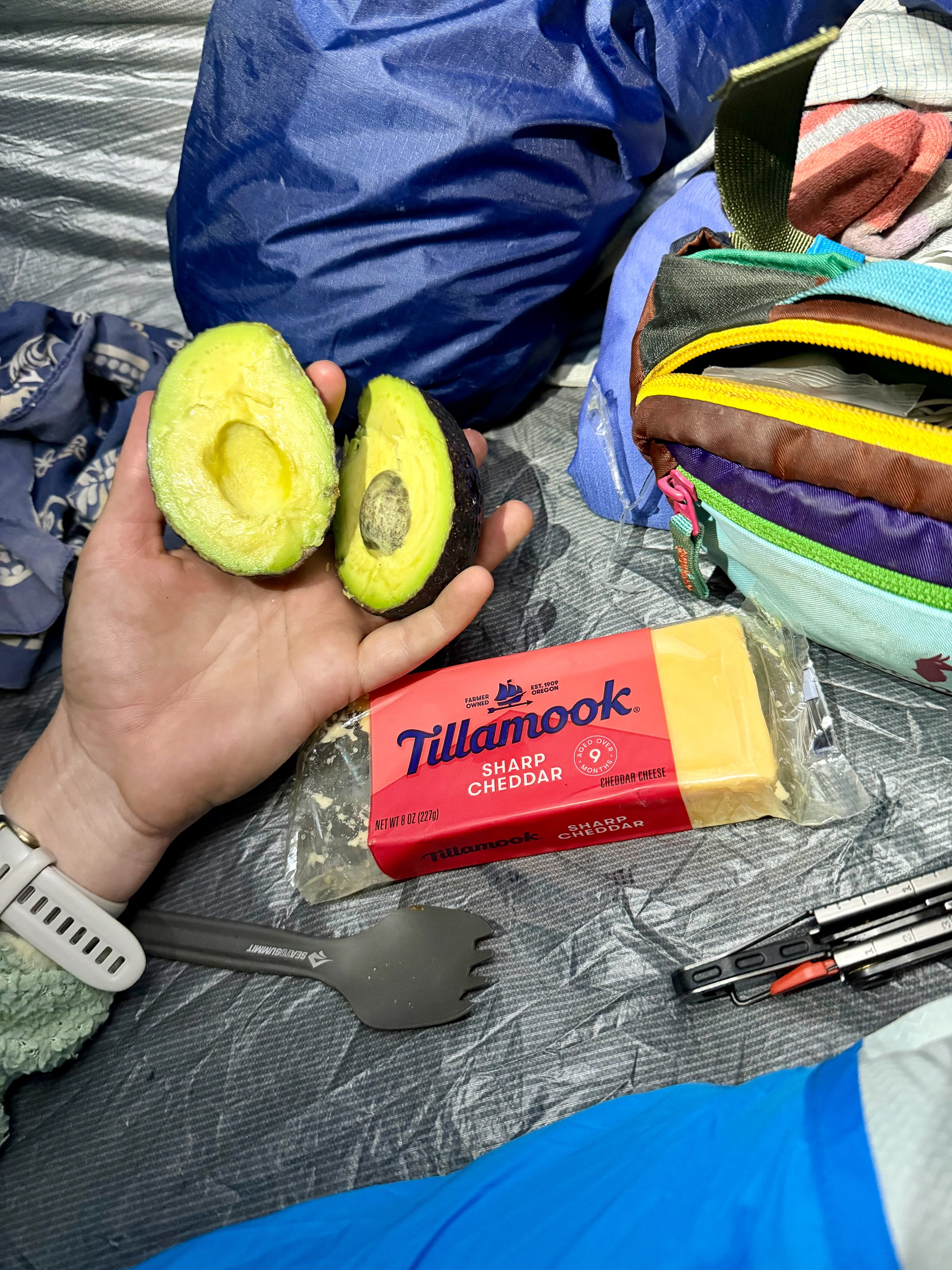  Too windy for a stove called for other dinner options 