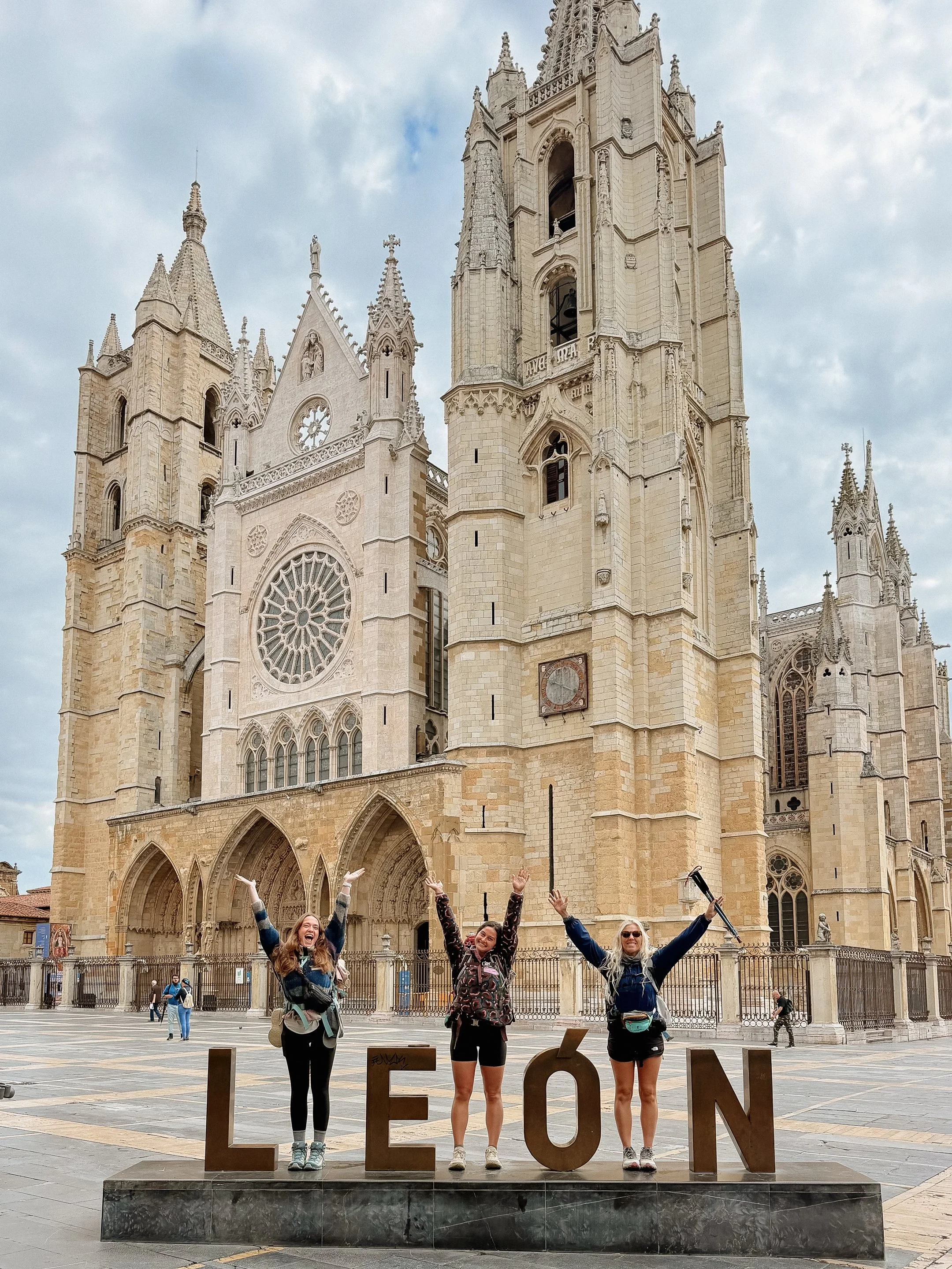 Leon cathedral with Kim and Alex