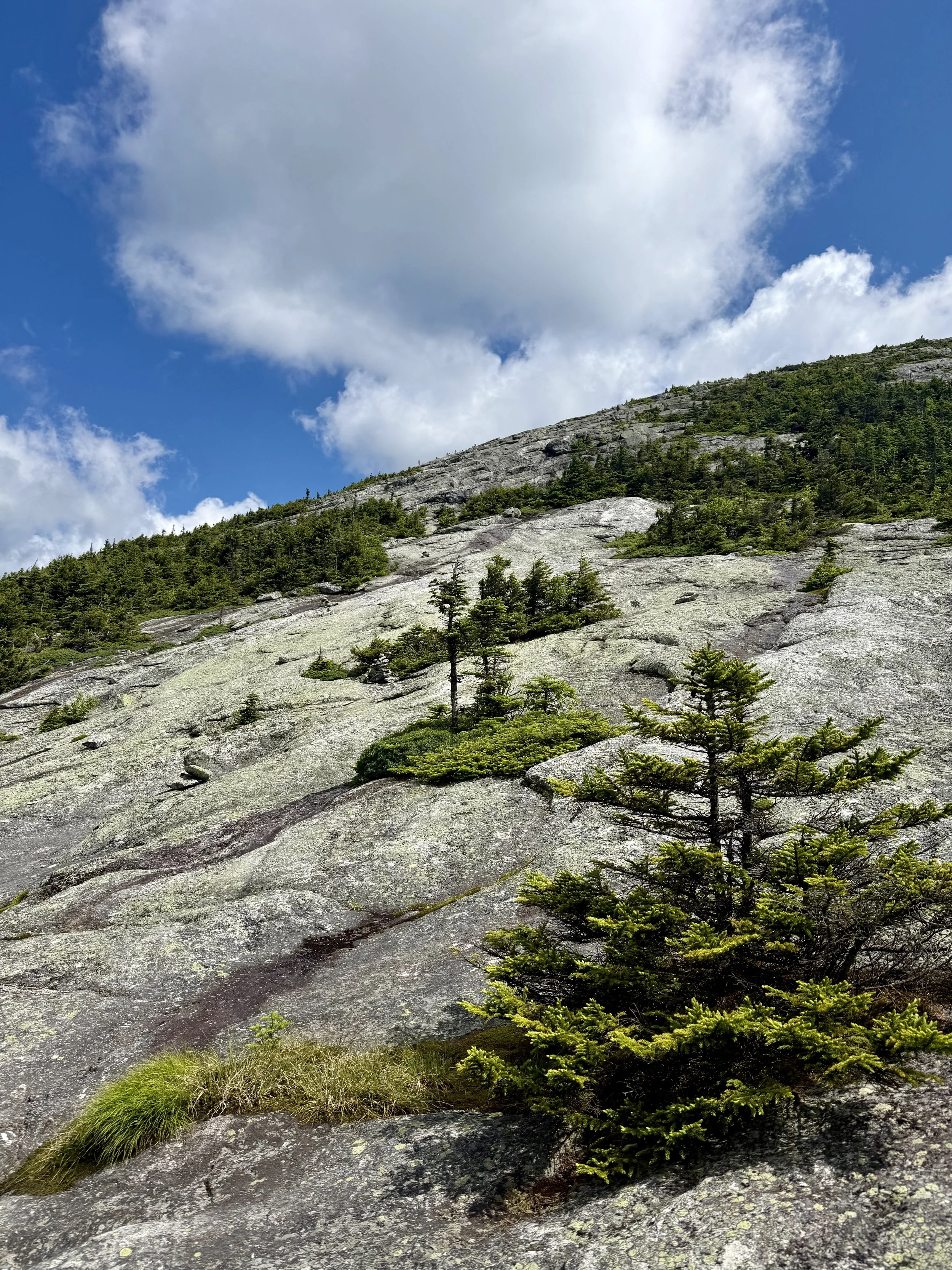  Baldpates ascent - slabs of rock 